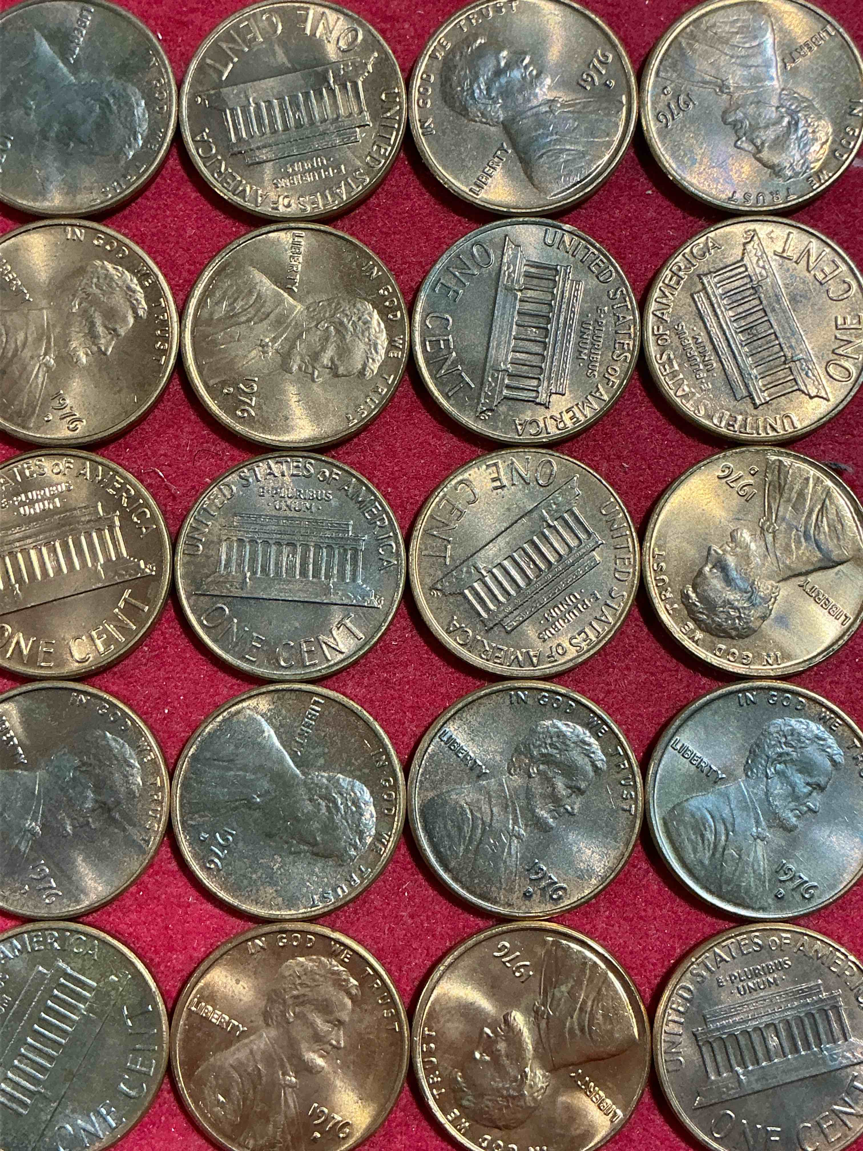 Condition photo showing Good Condition for 1976 brilliant uncirculated america 200 year anniversary pennies! celebrate america’s bicentennial with the unc brilliant 1976 pennies, direct from the original bank rolls! these pennies have not seen the light of day since 1976, wow! serious collector items!