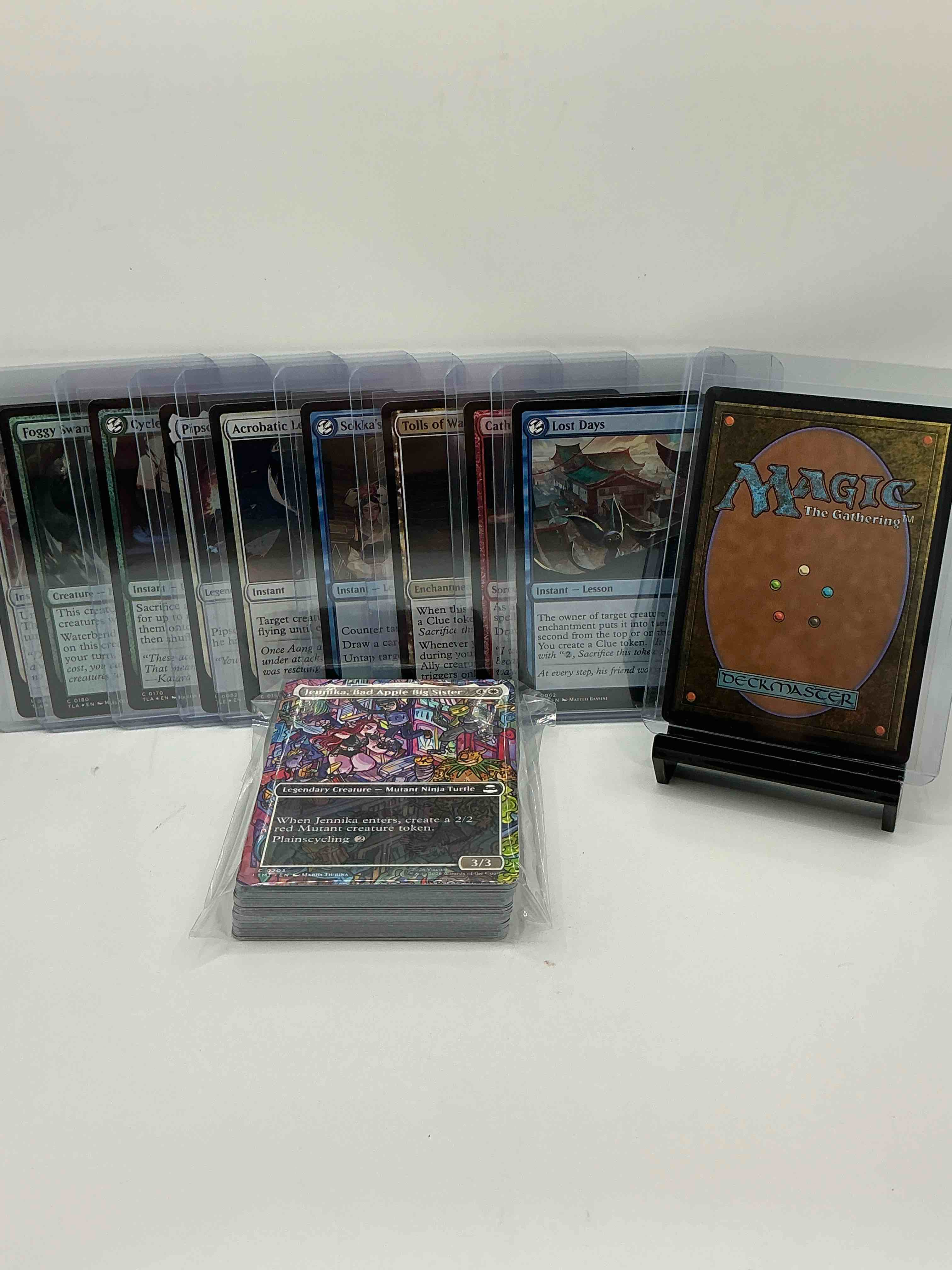Condition photo showing New/Like New for magic the gathering 50 card lot! lot includes 10 rare or holo foil cards! all cards in excellent shape condition! a great way to join the mtg craze!