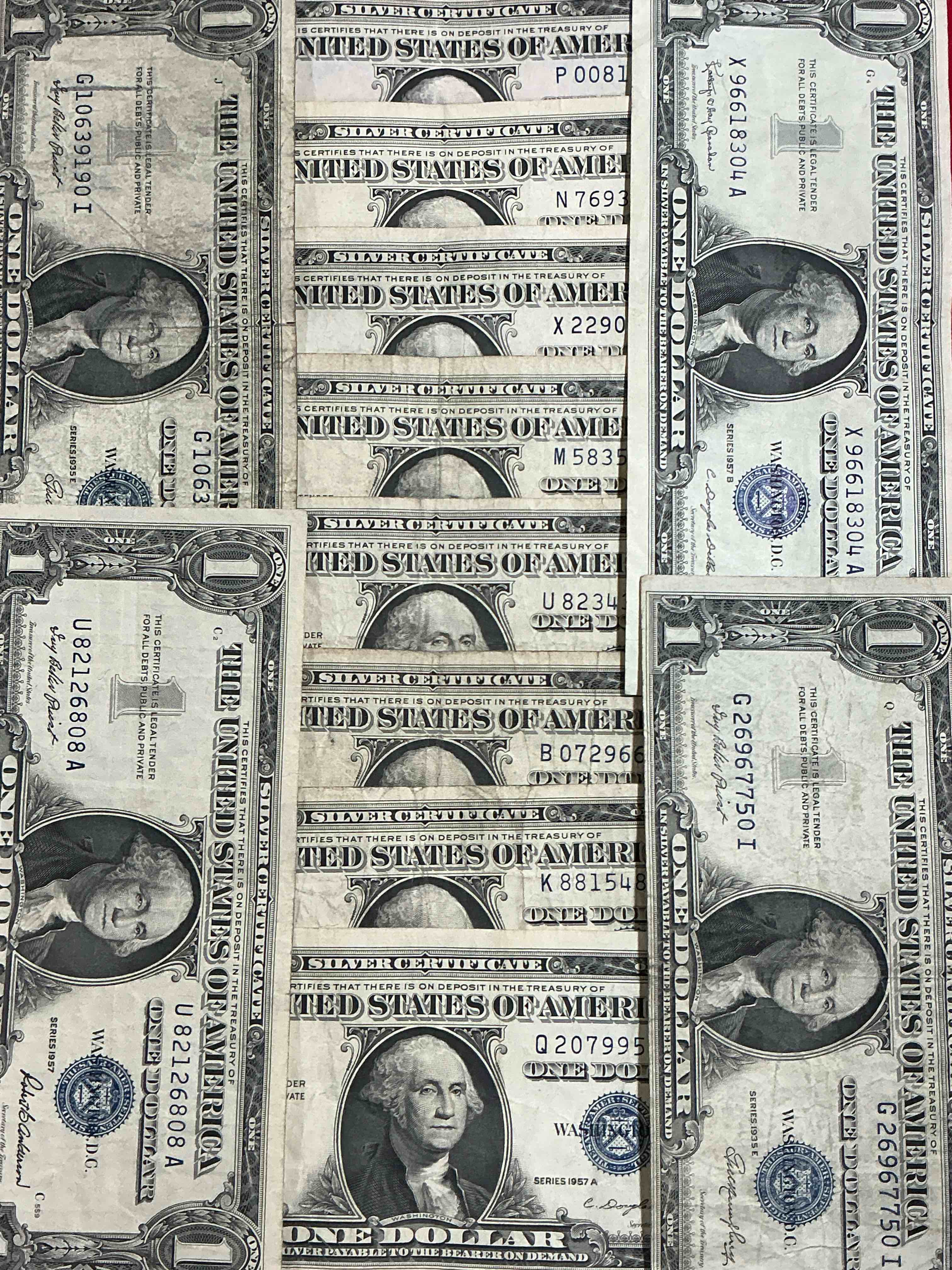 1957 & 1935 series silver certificates! did you know that prior to 1964 one dollar u.s. paper money was actually redeemable for silver dollars?! wow how times have changed! silver certificates were produced from 1878 to 1964 & are still considered legal tender at face value. here are gorgeous, circulated 1957 u.s. one dollar silver certificate, with highly collectible "blue seal!* own an awesome piece of history!