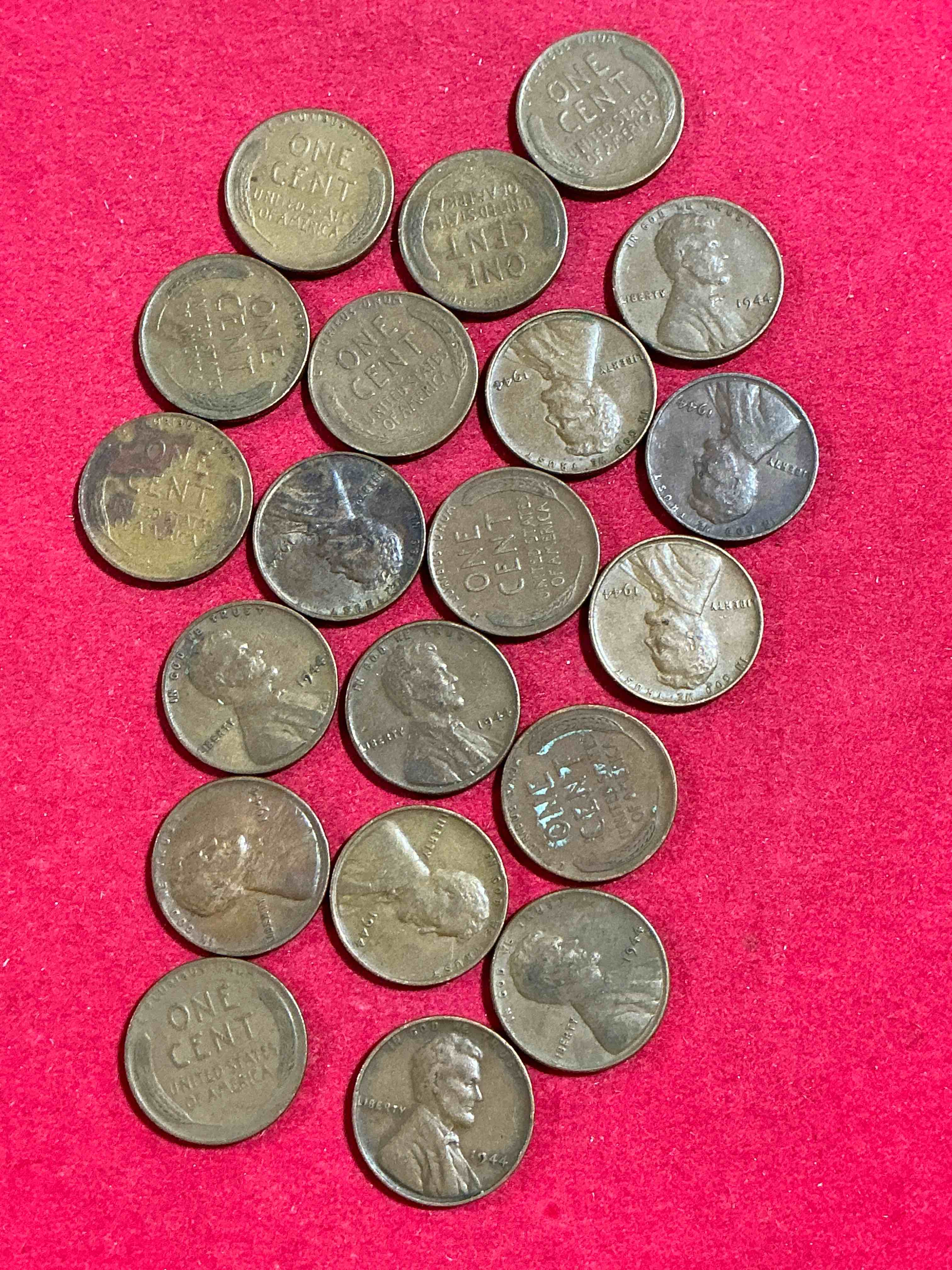 Condition photo showing Good Condition for 1944 calling world war 2 buffs! 1944 d-day era wheat pennies! d-day was june 6th, 1944 & was one of the most significant battles of wwii! own pieces of this era with these genuine 1944 wheat pennies in nice condition!