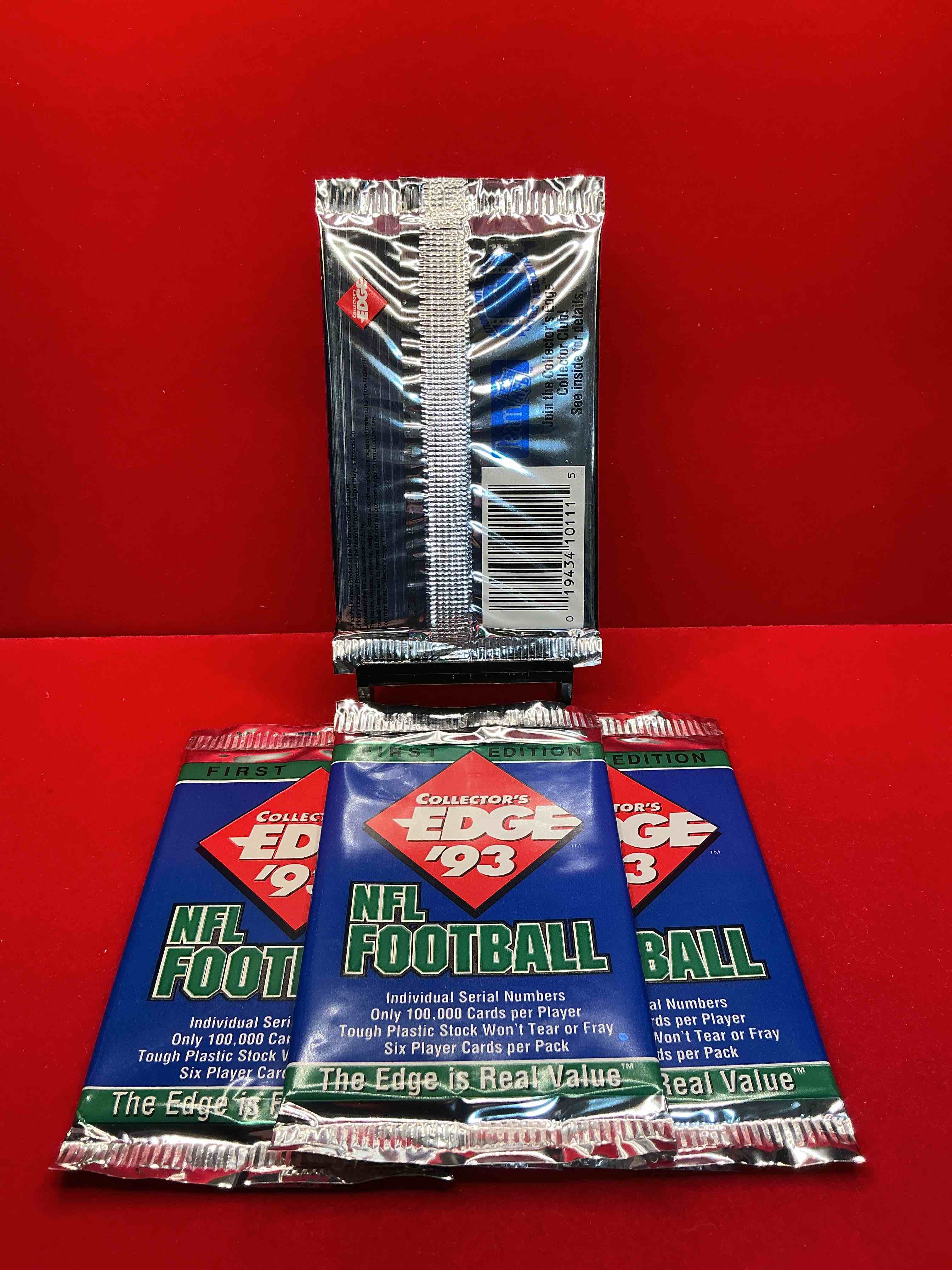 Condition photo showing New/Like New for john elway autograph!? collector’s edge 1993 football packs! look for randomly inserted john elway cards, only 3000 inserted autos! legends, rookies, heroes & more!