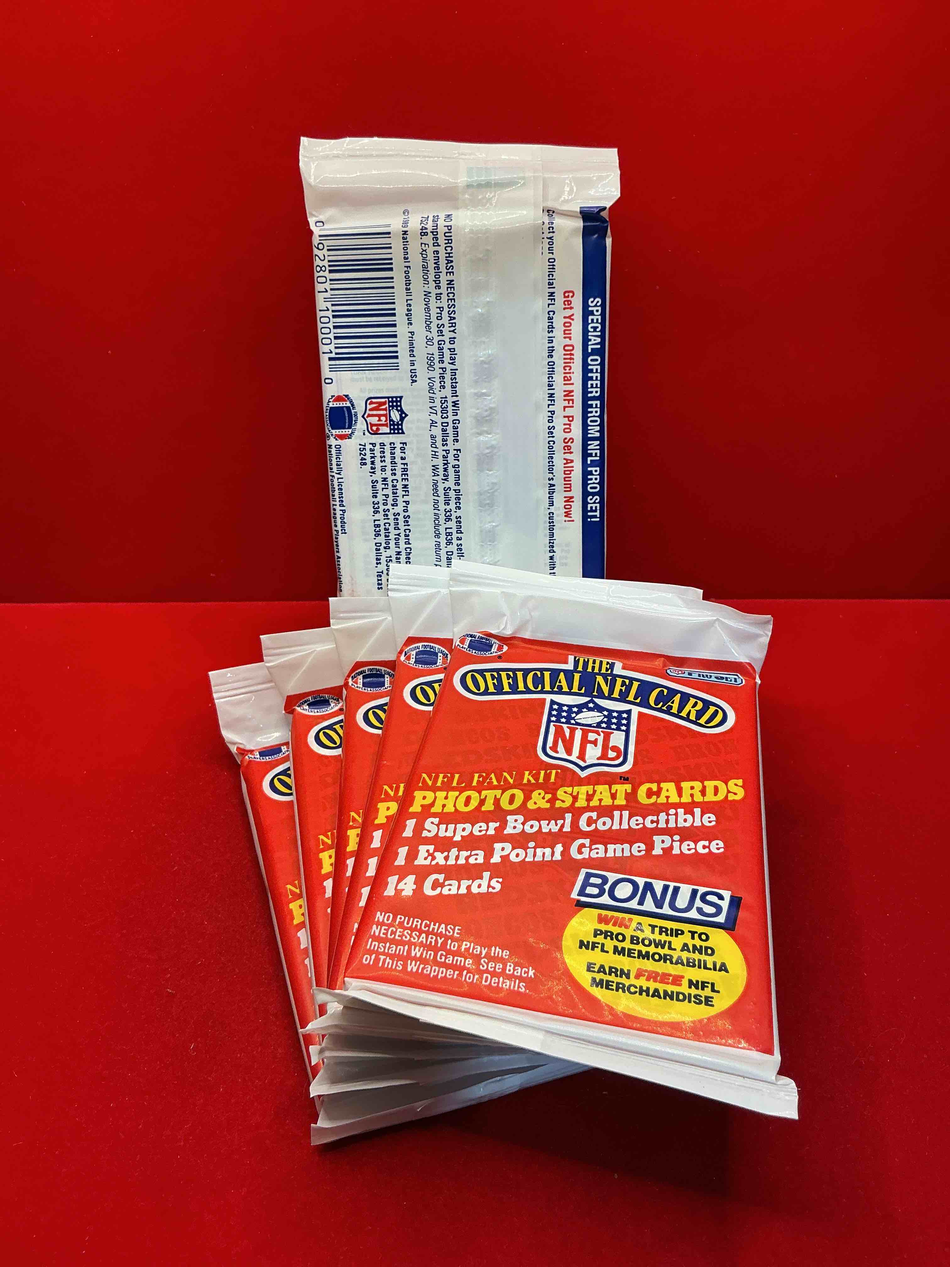 Condition photo showing New/Like New for loaded! 1989 pro set football sealed card pack, direct from original retail case!highly sought after by collectors as this year is loaded with high profile rookies!search for rookie cards from barry sanders, deion sanders, troy aikman, michael irvin & much more! getting hard to find!
