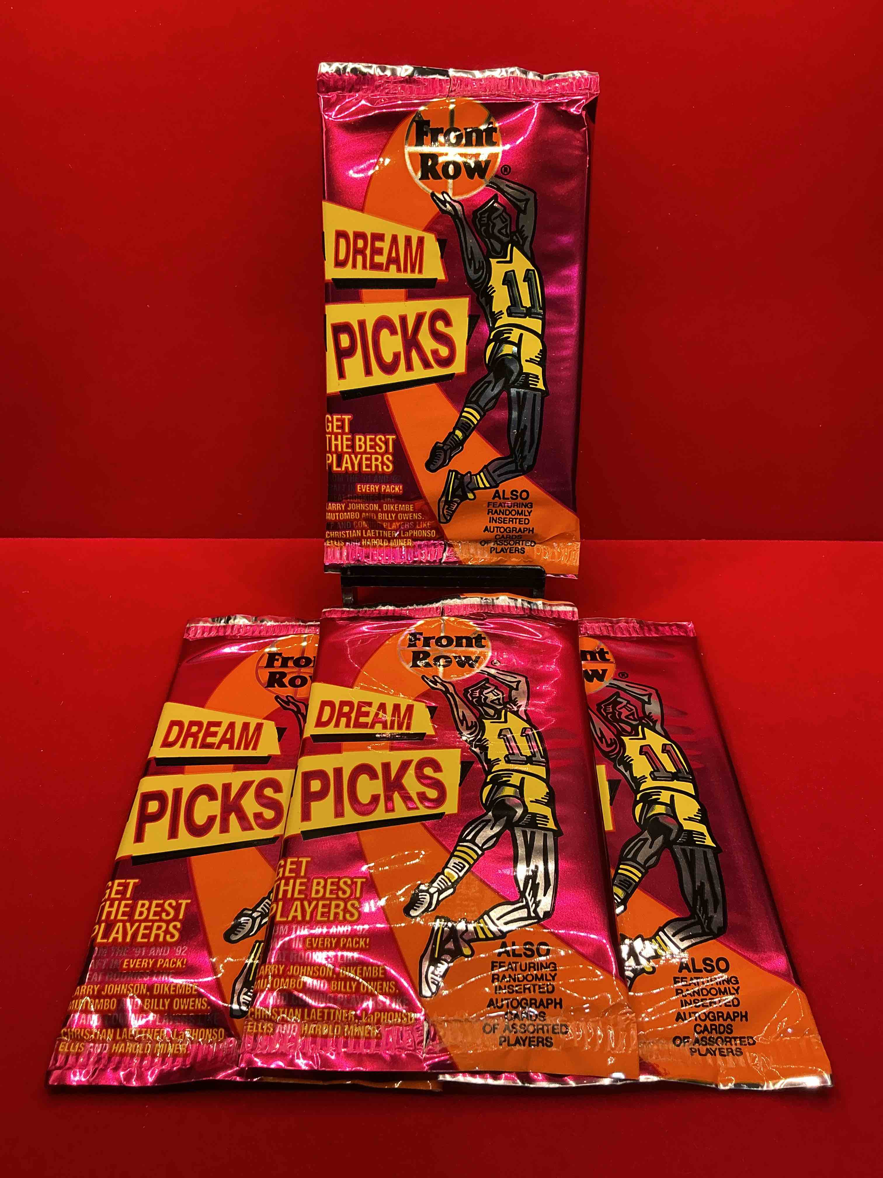 1992 rarity! here's something you've probably never seen! 1992 front row college basketball / nba unopened sealed packs, direct from sealed original retail case! includes randomly inserted rare autograph cards! front row was the "original" college jersey card packs back in the day & has long been defunct. these cards are becoming serious collector items due to their scarcity. these things are serious retro! own some great sports card history & something you'll rarely see again!