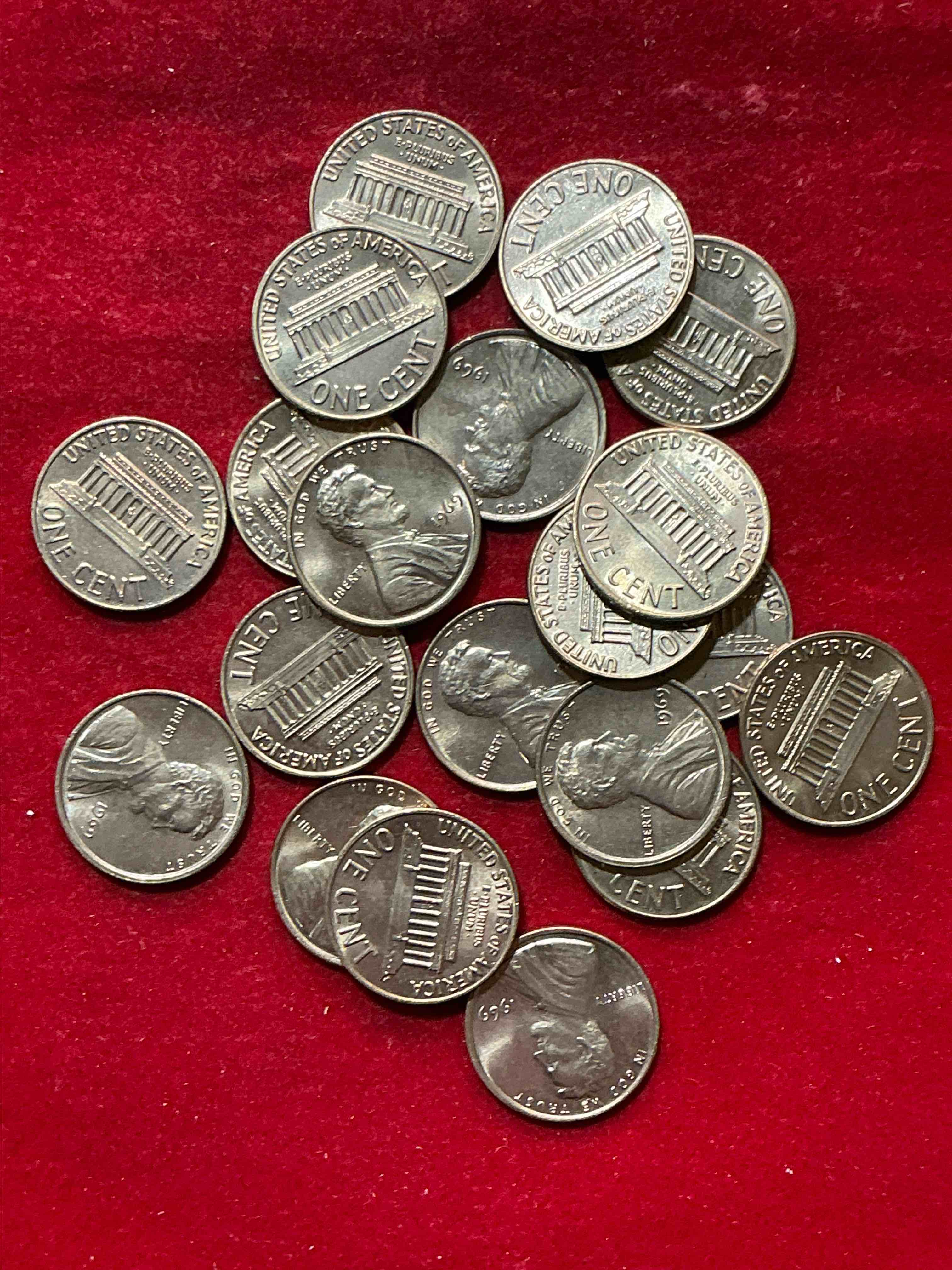 Condition photo showing New/Like New for 1969 moon landing brilliant uncirculated wheat pennies! direct from original treasury bank rolls, these pennies haven’t seen daylight since 1969! on july 20, 1969 the world changed forever when america landed on the moon! own pieces of this era with these gorgeous brilliant uncirculated wheat pennies!