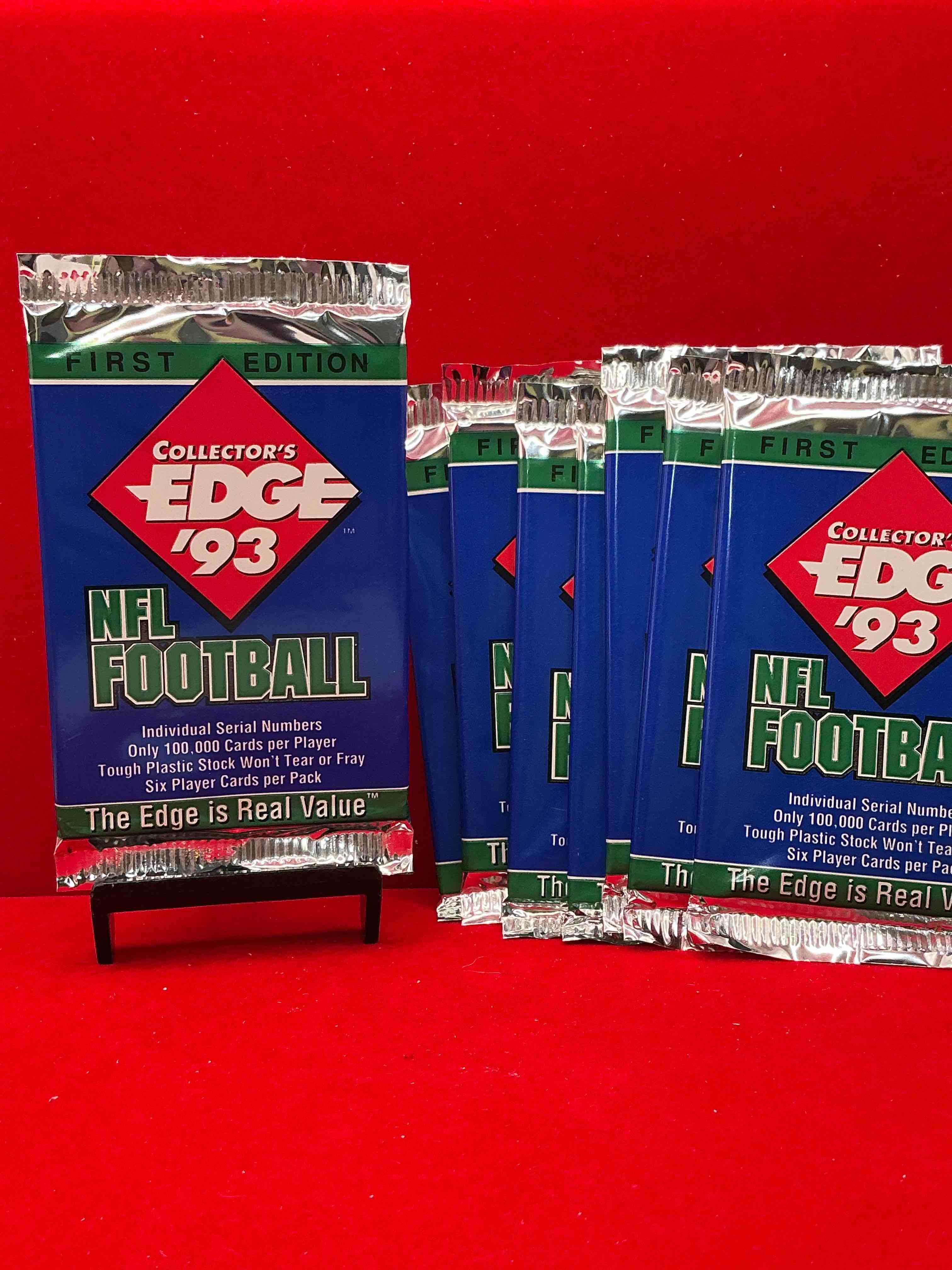 john elway autograph!? collector’s edge 1993 football packs! look for randomly inserted john elway cards, only 3000 inserted autos! legends, rookies, heroes & more!