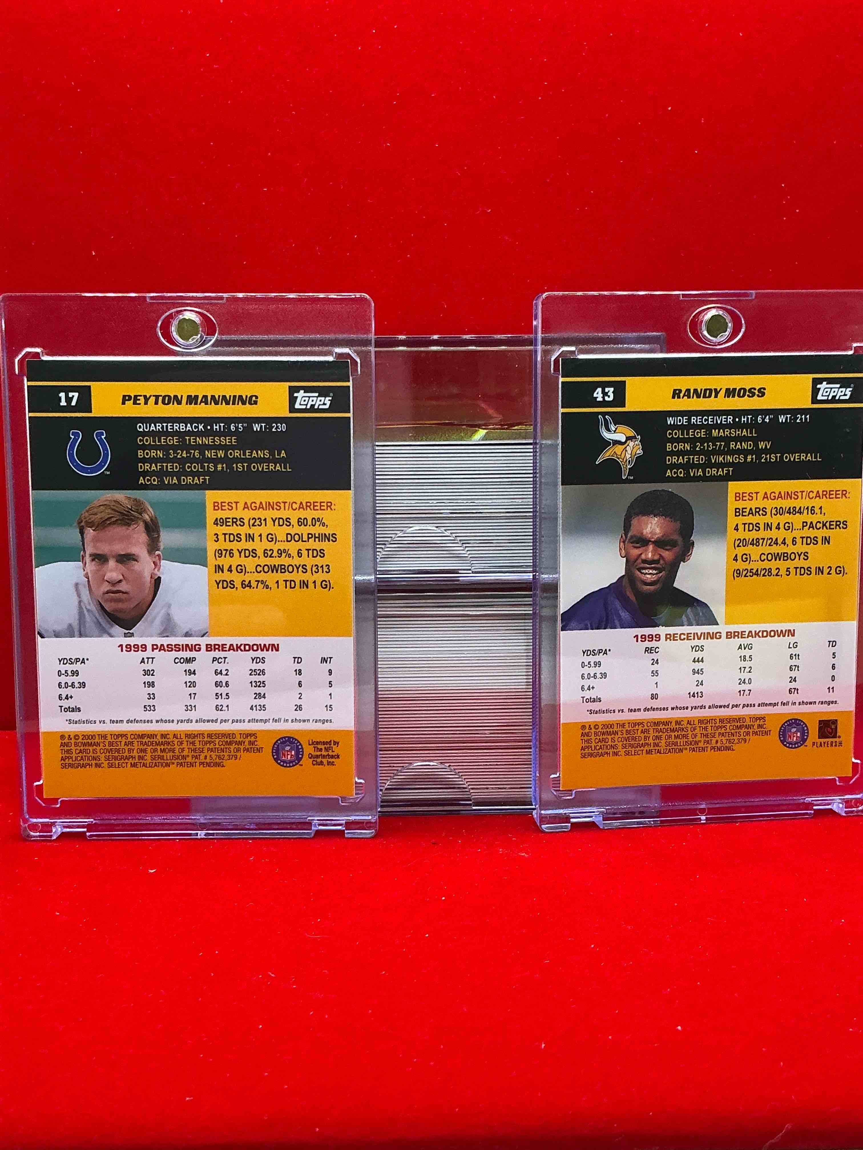 Condition photo showing New/Like New for 2000 early rare peyton manning! randy moss, steve young, troy aikman & more! 2000 bowman’s best 100 card craziness! all 100 cards included in this super rare collection! all the legends from the late 90’s all included here! brett favre! all the best from the greatest show on turf included! wow!