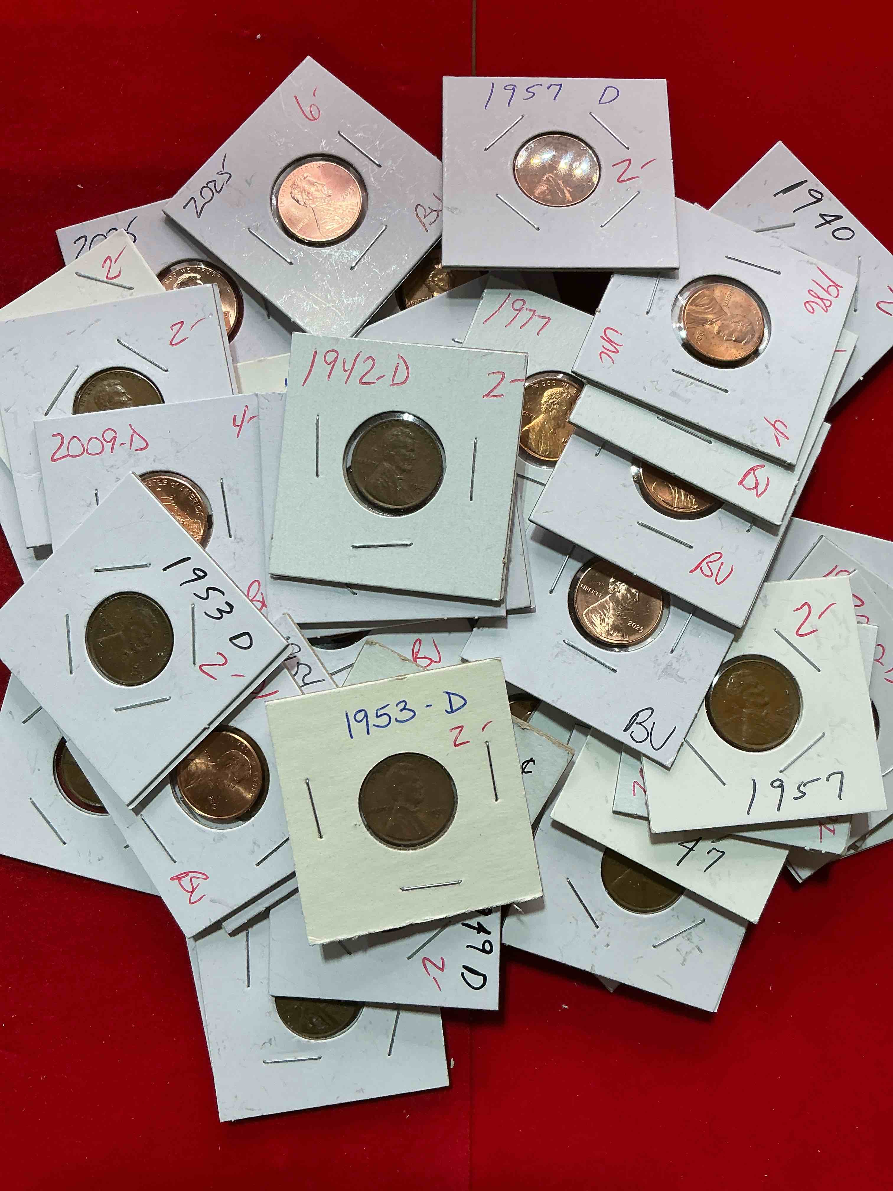 penny palooza closeout! wow! awesome pennies, vintage, antique, brilliant uncirculated & more galore! u.s. treasury has stopped making pennies forever... get ther while you can! check out this incredible closeout collectic of incredibly cool pennies spanning decades! bid is per coin/ltem & all coins encased for protection! a true smorgasbord collector's dream! each penny collection is unique & includes a mix of rare dates, multiple mint marks, antique, vintage, modern, uncirculated & more! disregard original price marks on pieces, this is a true auction closeout! an incredible opportunity for re-sellers & collectors! 
