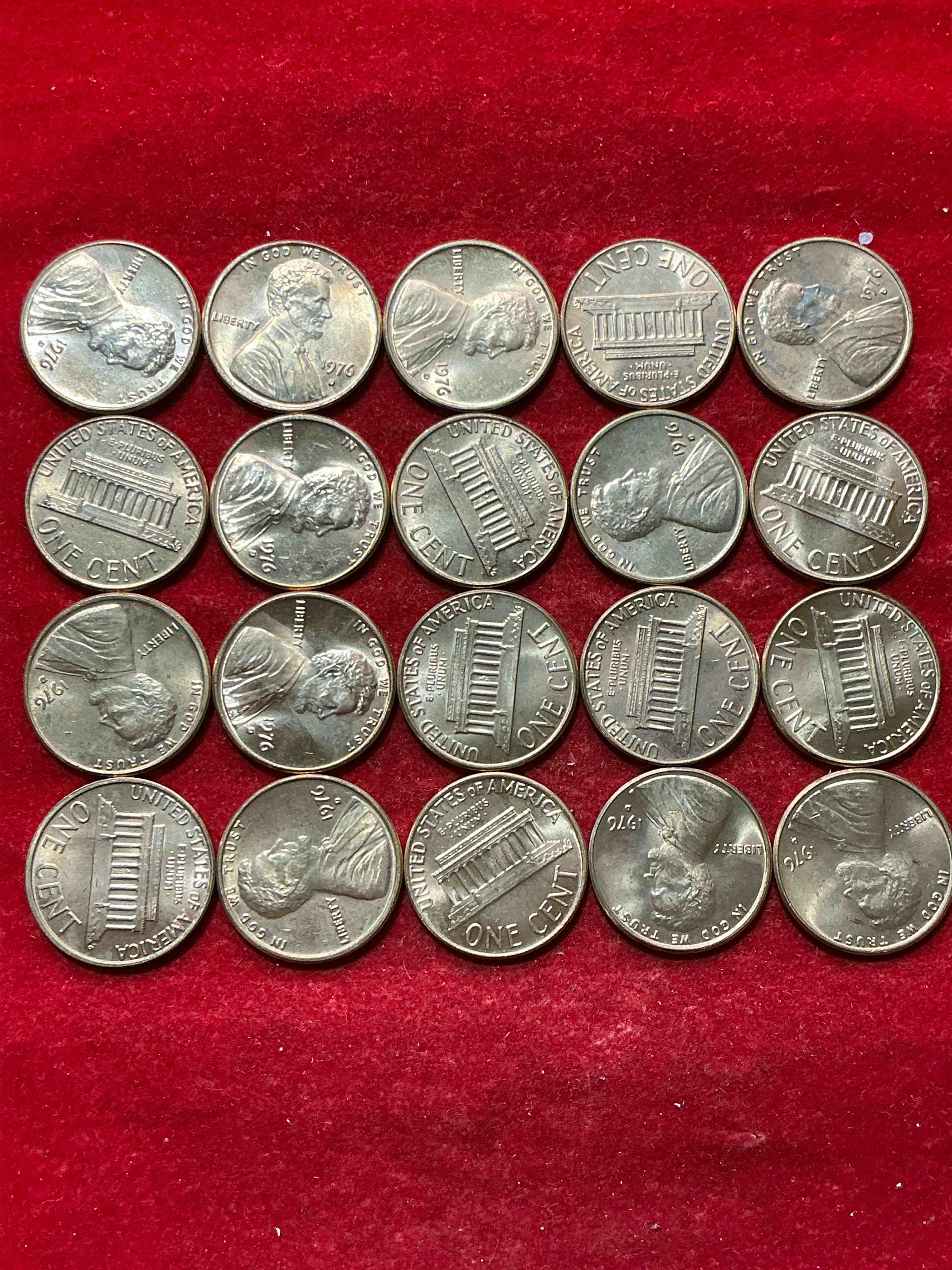 Condition photo showing New/Like New for 1976 brilliant uncirculated america 200 year anniversary pennies! celebrate america’s bicentennial with the unc brilliant 1976 pennies, direct from the original bank rolls! these pennies have not seen the light of day since 1976, wow! serious collector items!
