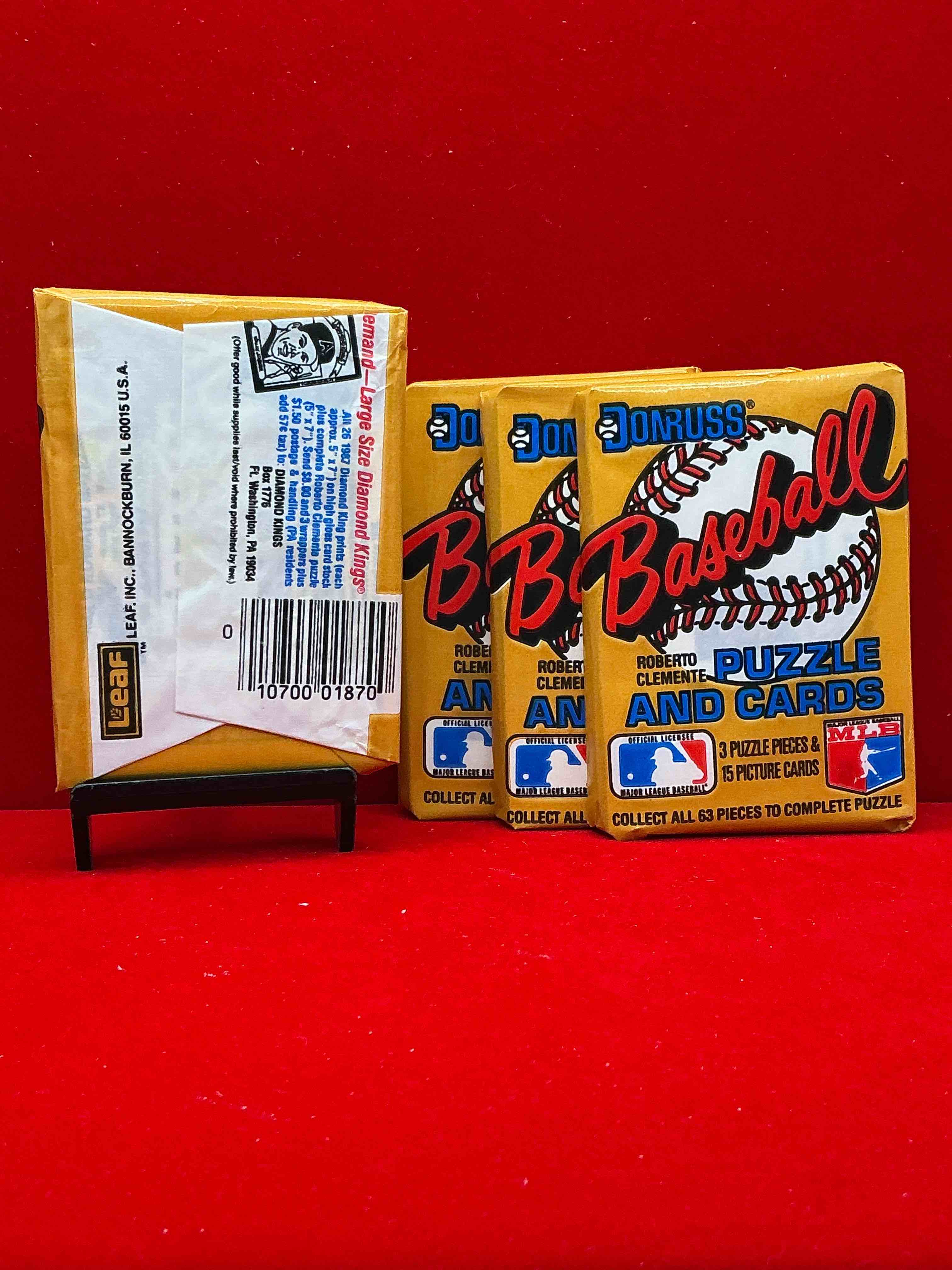 Condition photo showing New/Like New for absolutely fully loaded! 1987 donruss baseball unopened collectible sports trading card wax pack, direct from original retail case. this year is loaded with rookies! search for rookies from greg maddox (psa 10 value $200+), barry bonds (psa 10 value $150+), bo jackson (psa 10 value $175+), mark mcgwire rated rookie & more! these packs are drying up & getting very hard to find!
