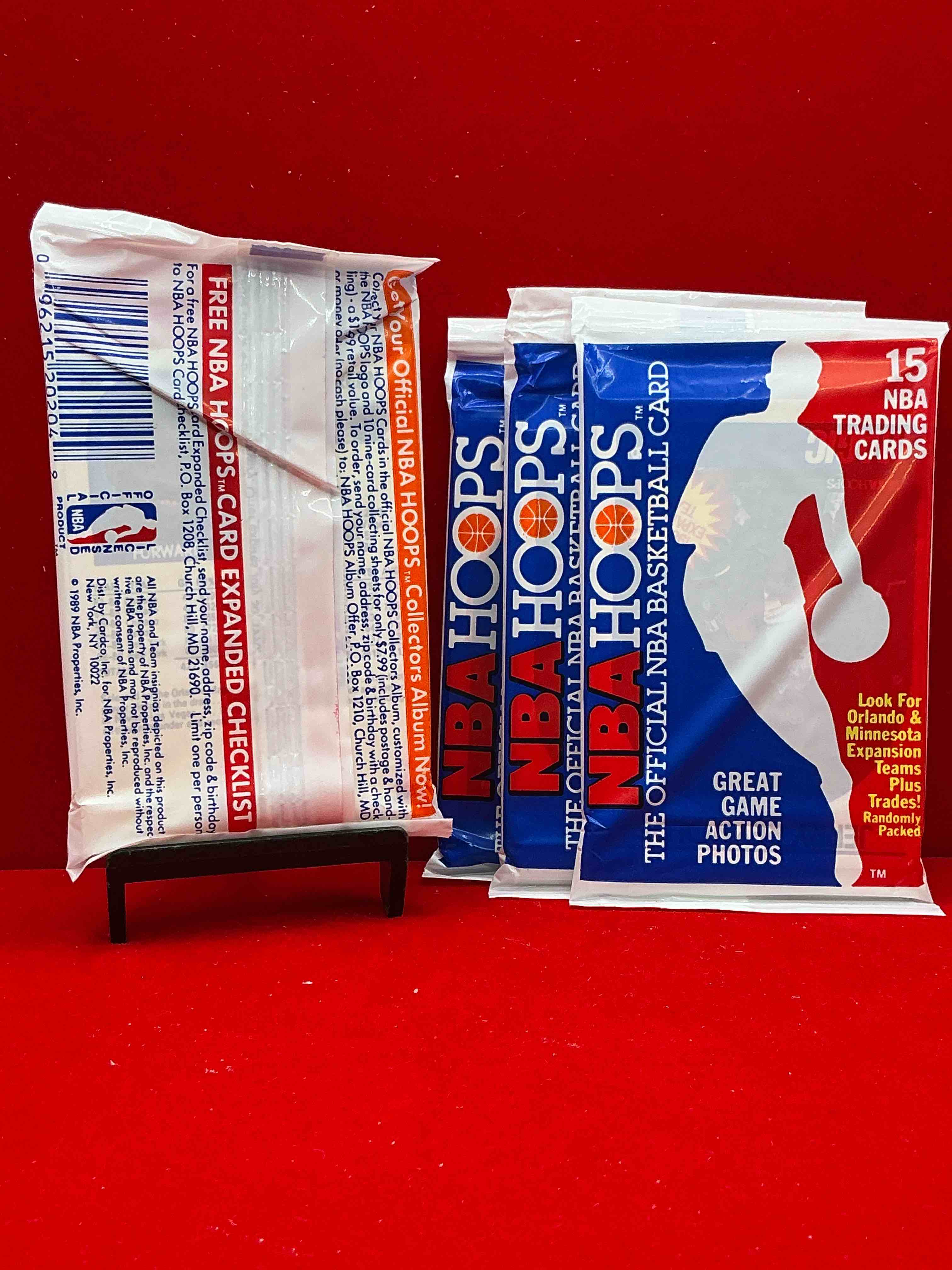 Condition photo showing New/Like New for 1989 wow valuable michael jordan?! getting very rare! 1989/90 nba hoops sealed pack, direct from original retail case! search for valuable michael jordan #200 (psa 10 value approx $200) & david robinson's only true rookie card #138 (psa 10 value $300) this year also has many other iconic cards from magic johnson, larry bird & too many others to list 1989 nba hoops has exploded in the collector market as it's the first year of nba hoops production, & only one of two sets produced in 1989 don't miss out, getting very rare!