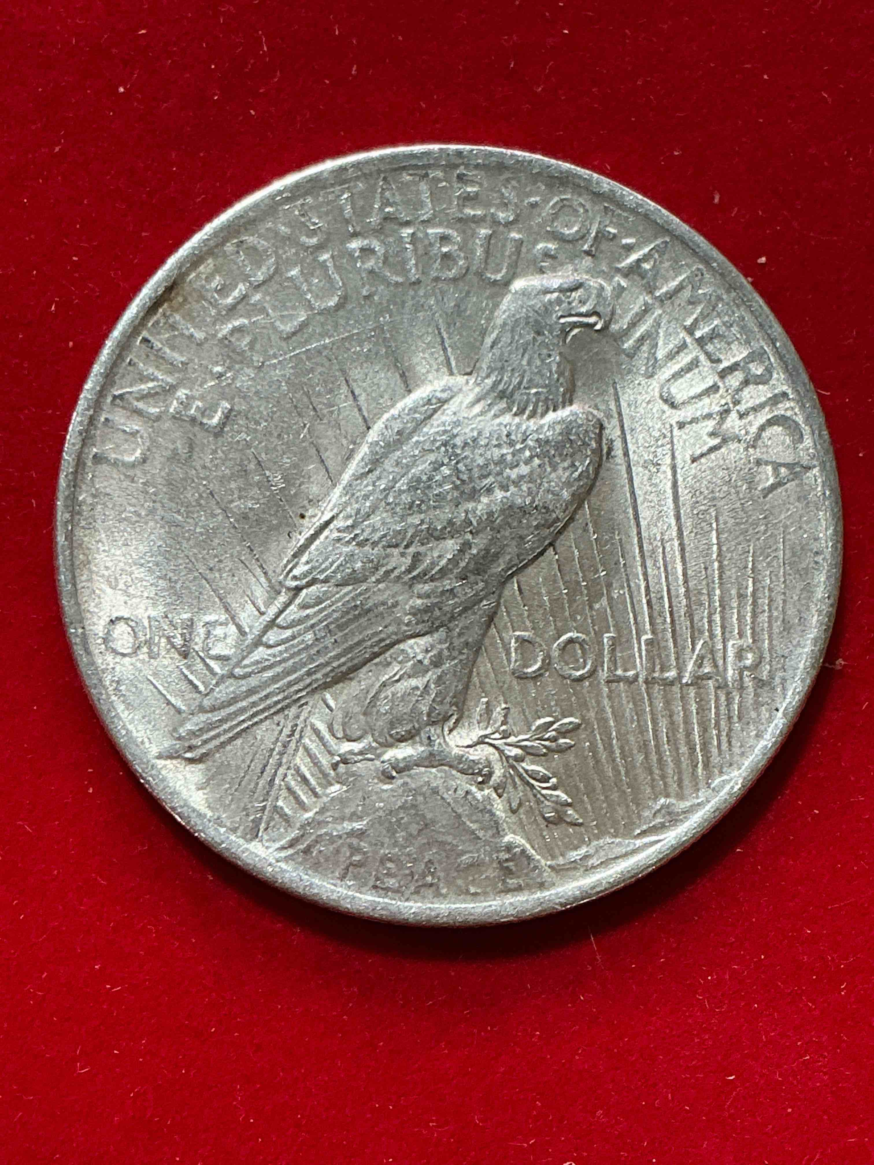 Condition photo showing Good Condition for silver peace dollar! one dollar coin from 1923! these one ounce coins are 90% silver & super rare! liberty peace dollars are highly coveted by collectors for their value & beautiful design. add a one ounce liberty peace dollar at 90% silver to your collection! super rare!)