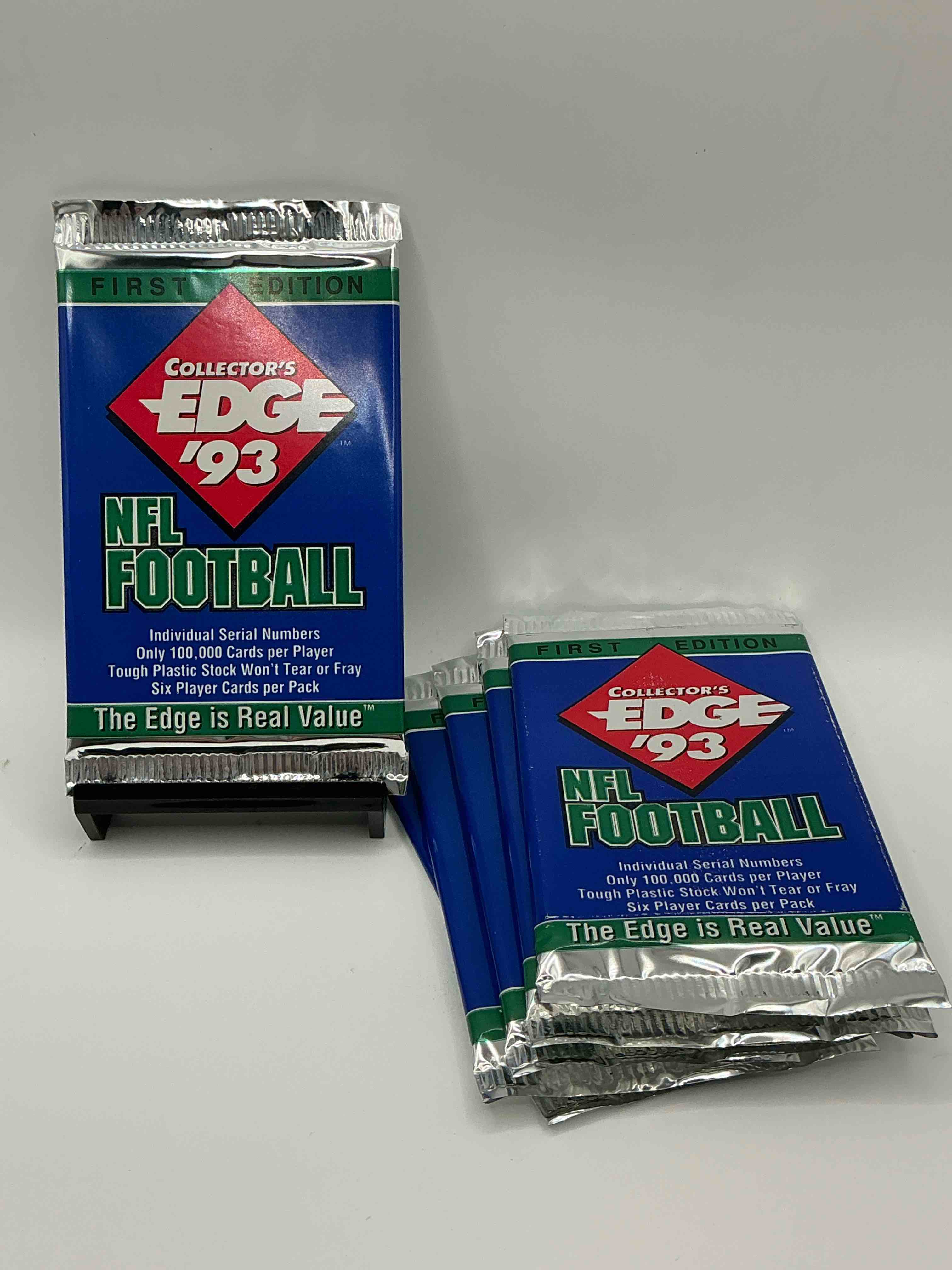 john elway autograph!? collector’s edge 1993 football packs! look for randomly inserted john elway cards, only 3000 inserted autos! legends, rookies, heroes & more!