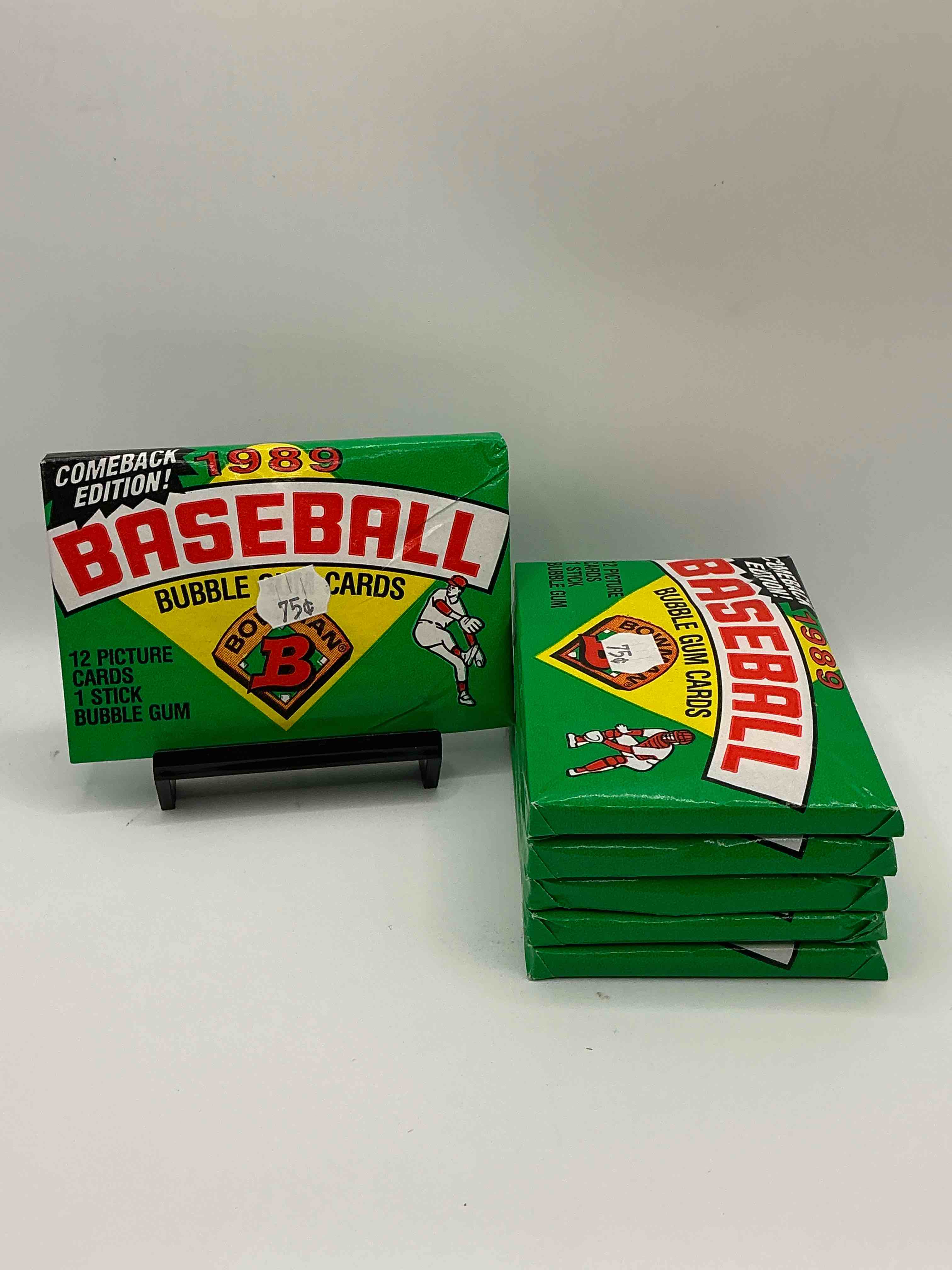 1989 bowman comeback edition baseball cards! direct from original box! search for ken griffey jr. rookie card & valuable bo jackson & nolan ryan cards!