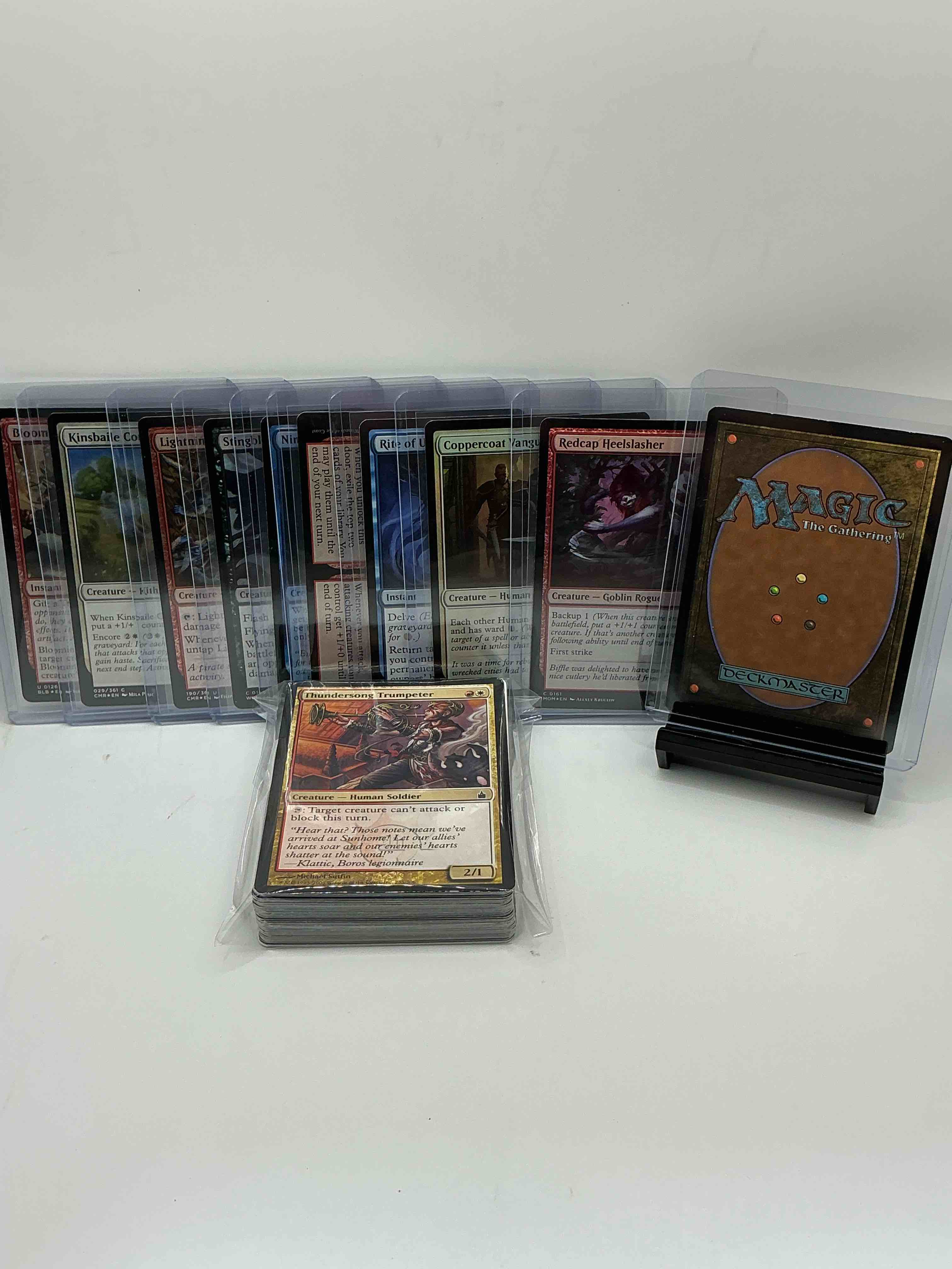 Condition photo showing New/Like New for magic the gathering 50 card lot! lot includes 10 rare or holo foil cards! all cards in excellent shape condition! a great way to join the mtg craze!