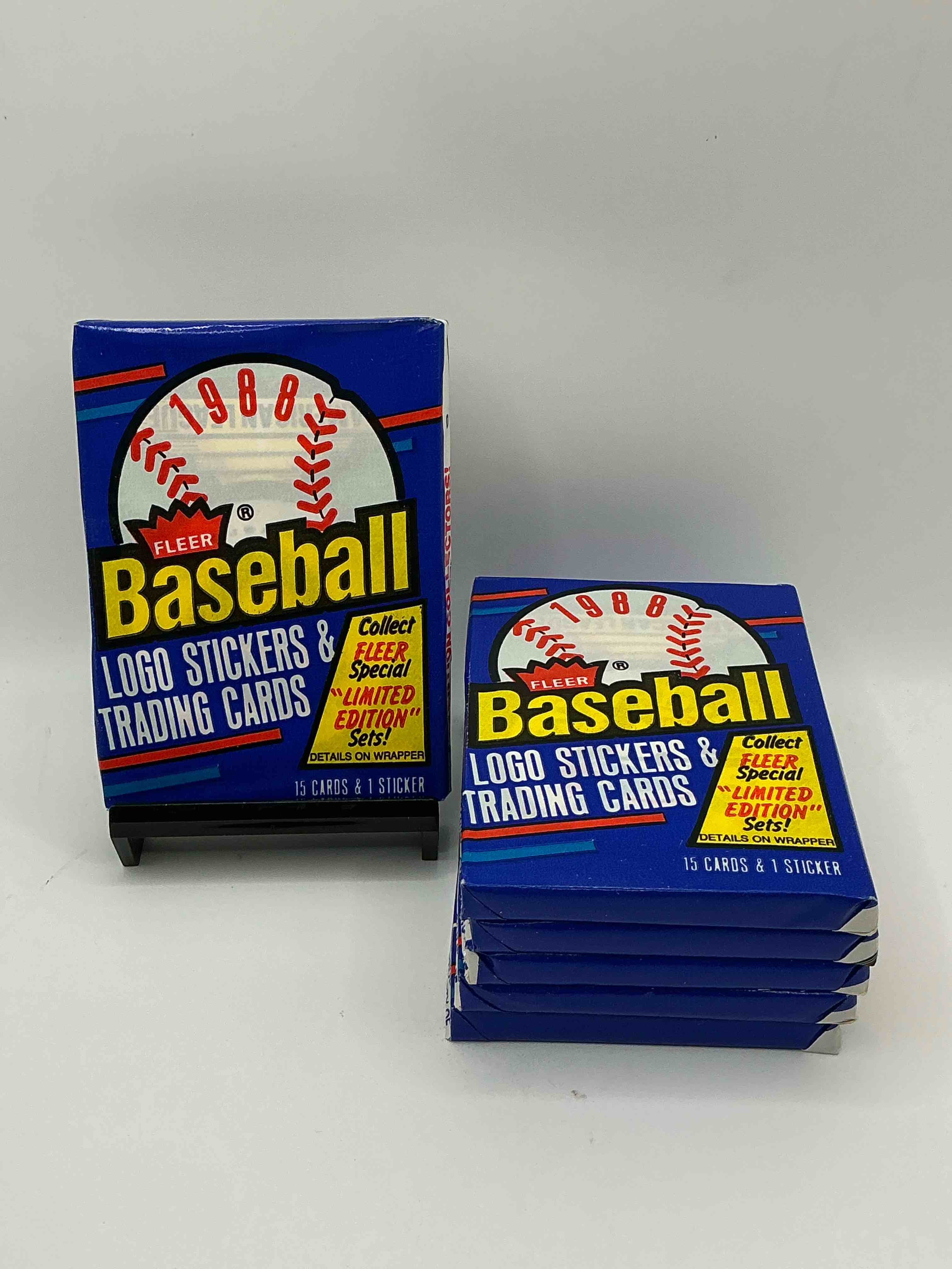 80's baseball fan's rejoice! 1988 fleer baseball unopened wax packs full of collectible trading cards! search for valuable don mattingly & nolan ryan cards worth hundreds in perfect condition!