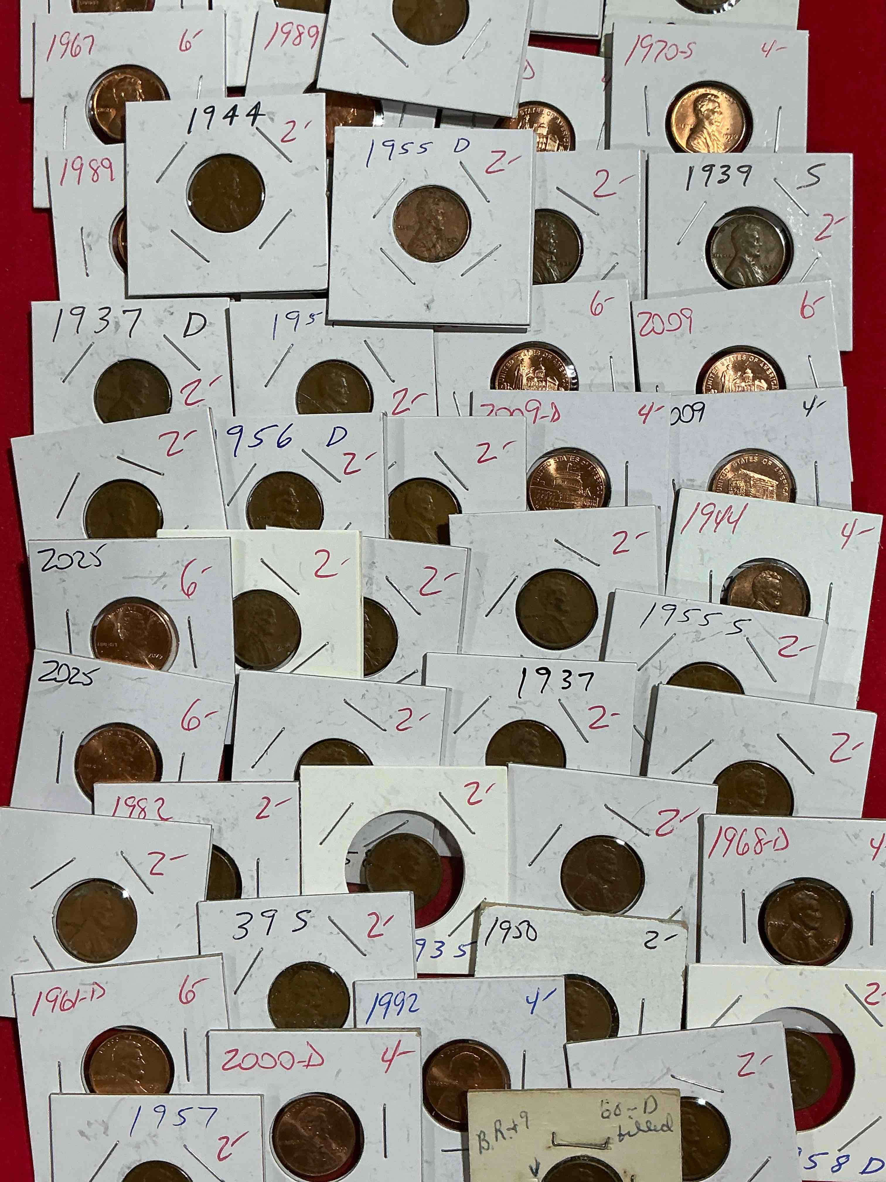 penny palooza closeout! wow! awesome pennies, vintage, antique, brilliant uncirculated & more galore! u.s. treasury has stopped making pennies forever... get ther while you can! check out this incredible closeout collectic of incredibly cool pennies spanning decades! bid is per coin/ltem & all coins encased for protection! a true smorgasbord collector's dream! each penny collection is unique & includes a mix of rare dates, multiple mint marks, antique, vintage, modern, uncirculated & more! disregard original price marks on pieces, this is a true auction closeout! an incredible opportunity for re-sellers & collectors!