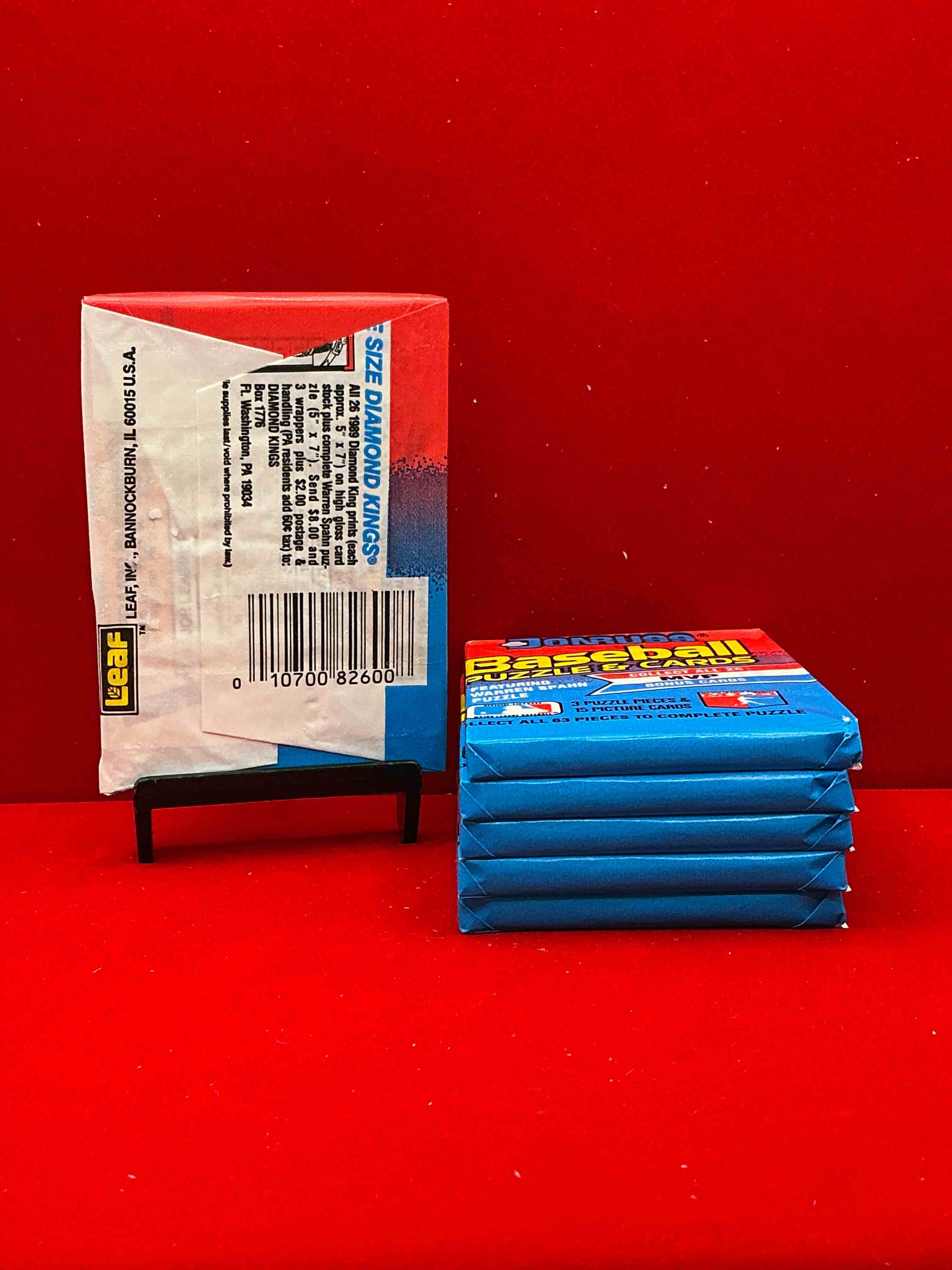 Condition photo showing New/Like New for ken griffey jr & randy johnson rookies!? 1989 donruss baseball unopened sports card wax packs! direct from original retail case! search for valuable ken griffey jr. & randy johnson rookie cards as well as valuable bo jackson