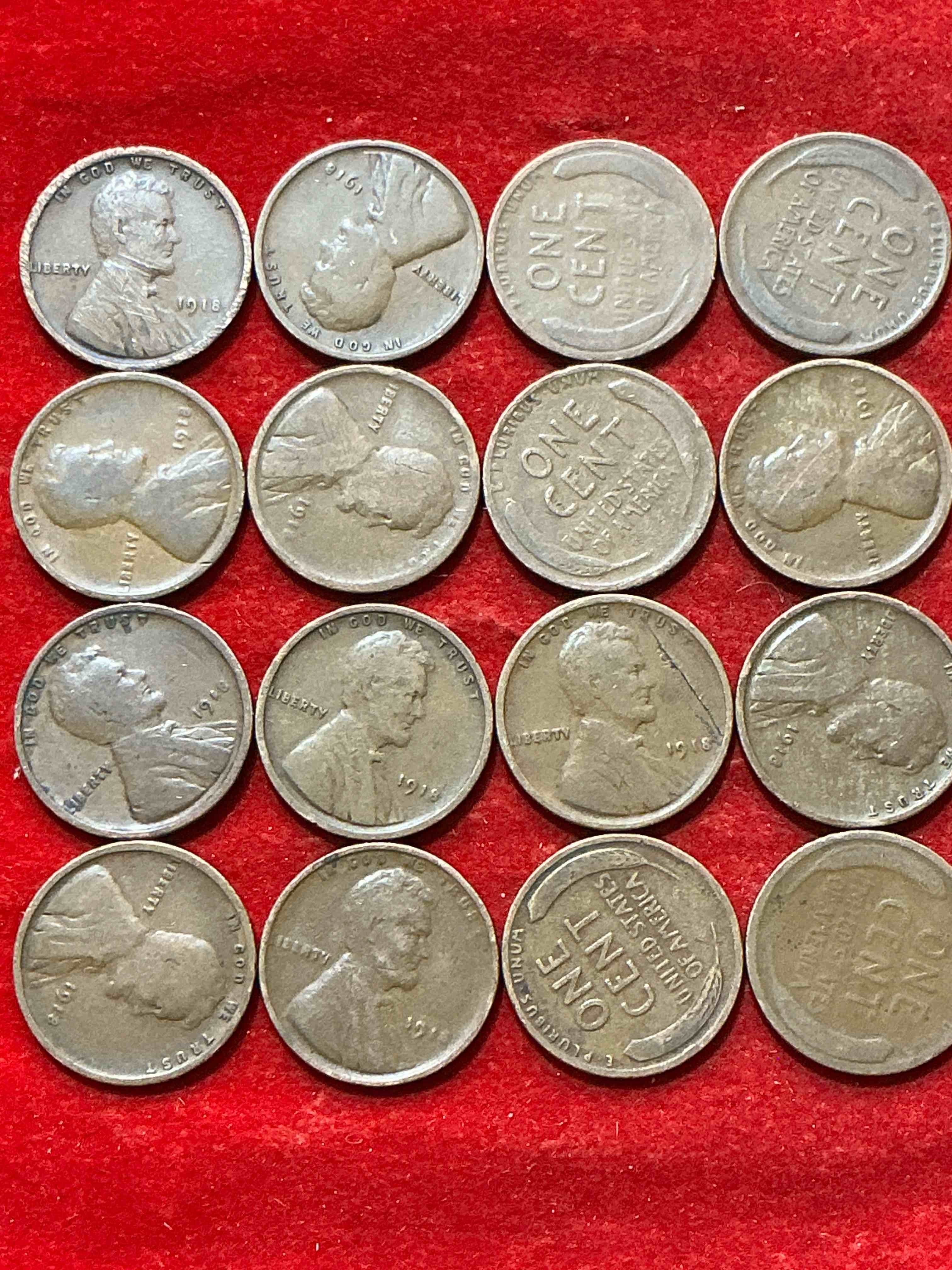 Condition photo showing Good Condition for 1918 wheat pennies, veterans take notice! military action of world war one ended with armistice day nov 11, 1918! armistice day eventually became veterans day. own pieces of this era with these rare 1918 world war one era lincoln wheat cent pennies! hard to find & great for world war one buffs!
