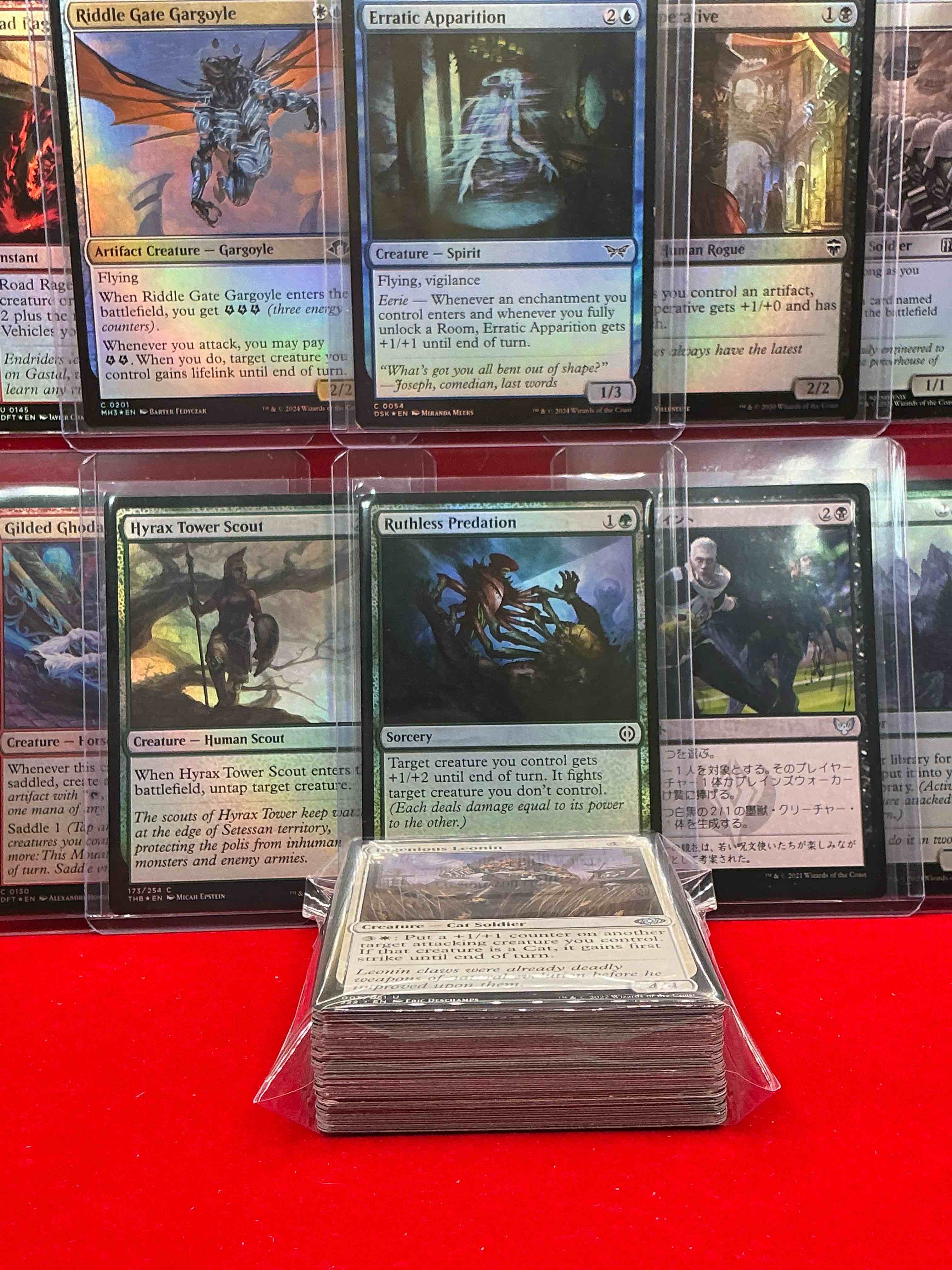 Condition photo showing New/Like New for magic the gathering 50 card lot! lot includes 10 rare or holo foil cards! all cards in excellent shape condition! a great way to join the mtg craze!