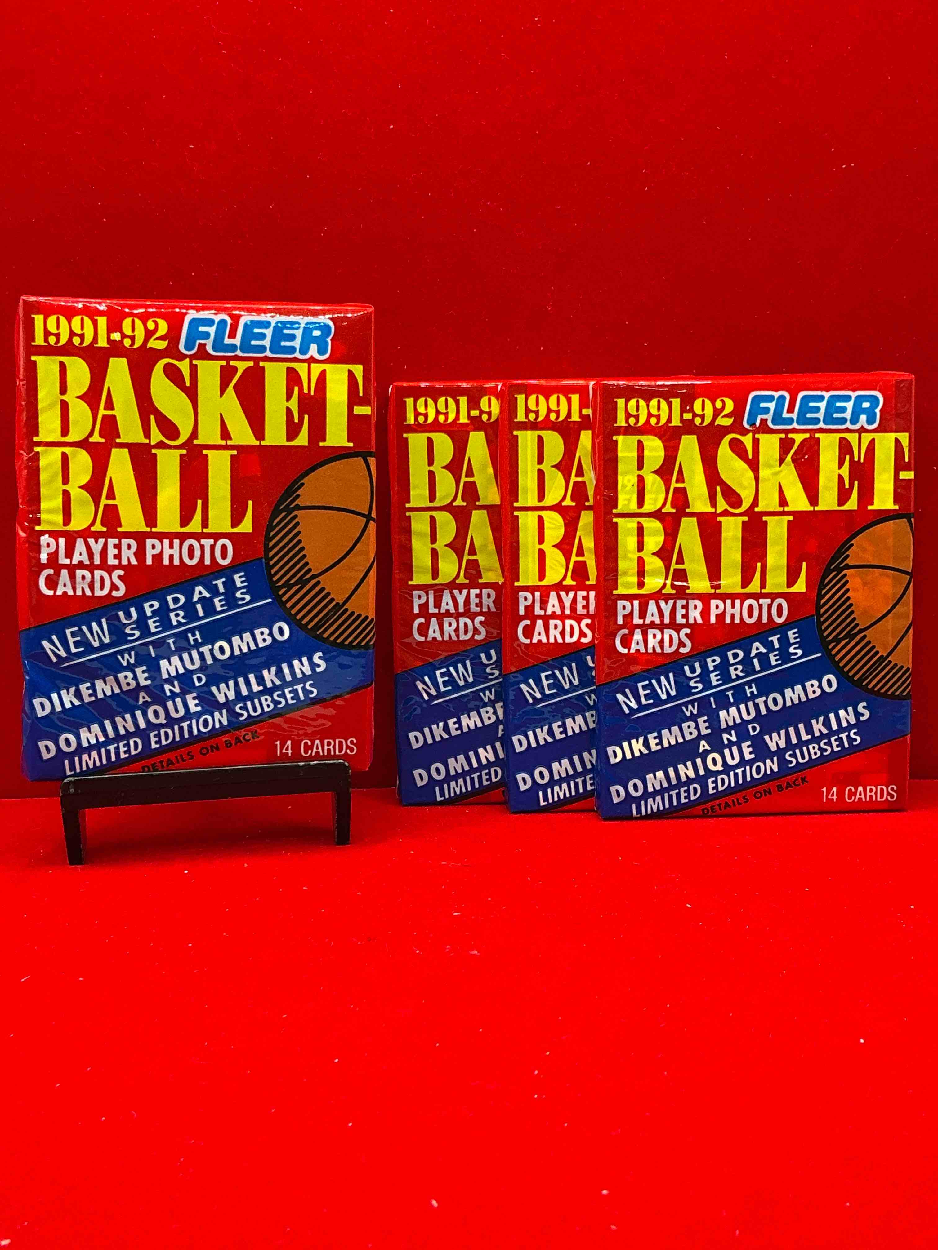 basketball wow! rare 1991/92 nba fleer sealed sports collectible card pack, direct from original sealed retail case! so many awesome cards to search for michael jordan (psa 10 value $150) larry bird, magic johnson & too many other great cards to list! hard to find, excellent like-new condition!