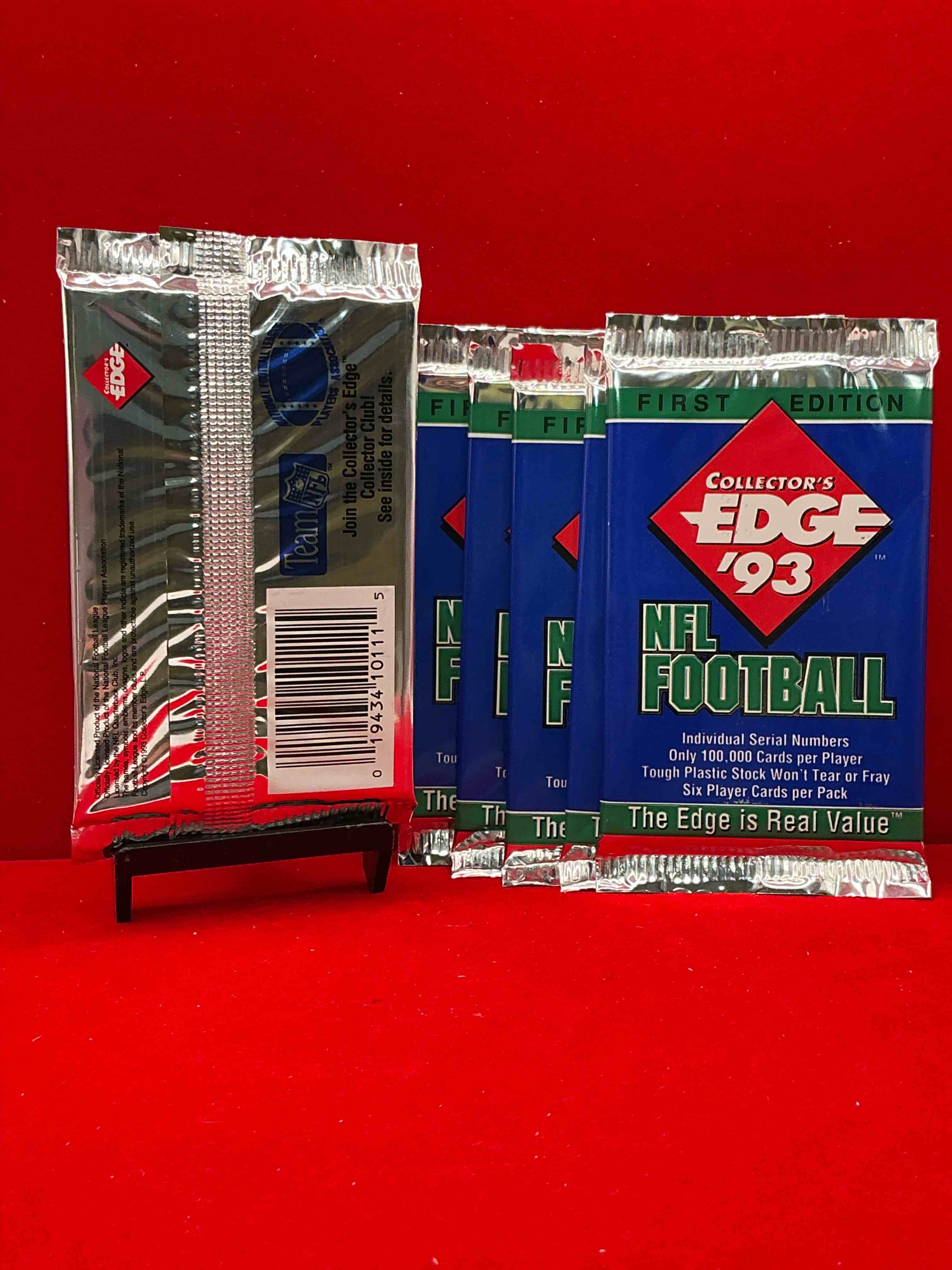 Condition photo showing New/Like New for john elway autograph!? collector’s edge 1993 football packs! look for randomly inserted john elway cards, only 3000 inserted autos! legends, rookies, heroes & more!