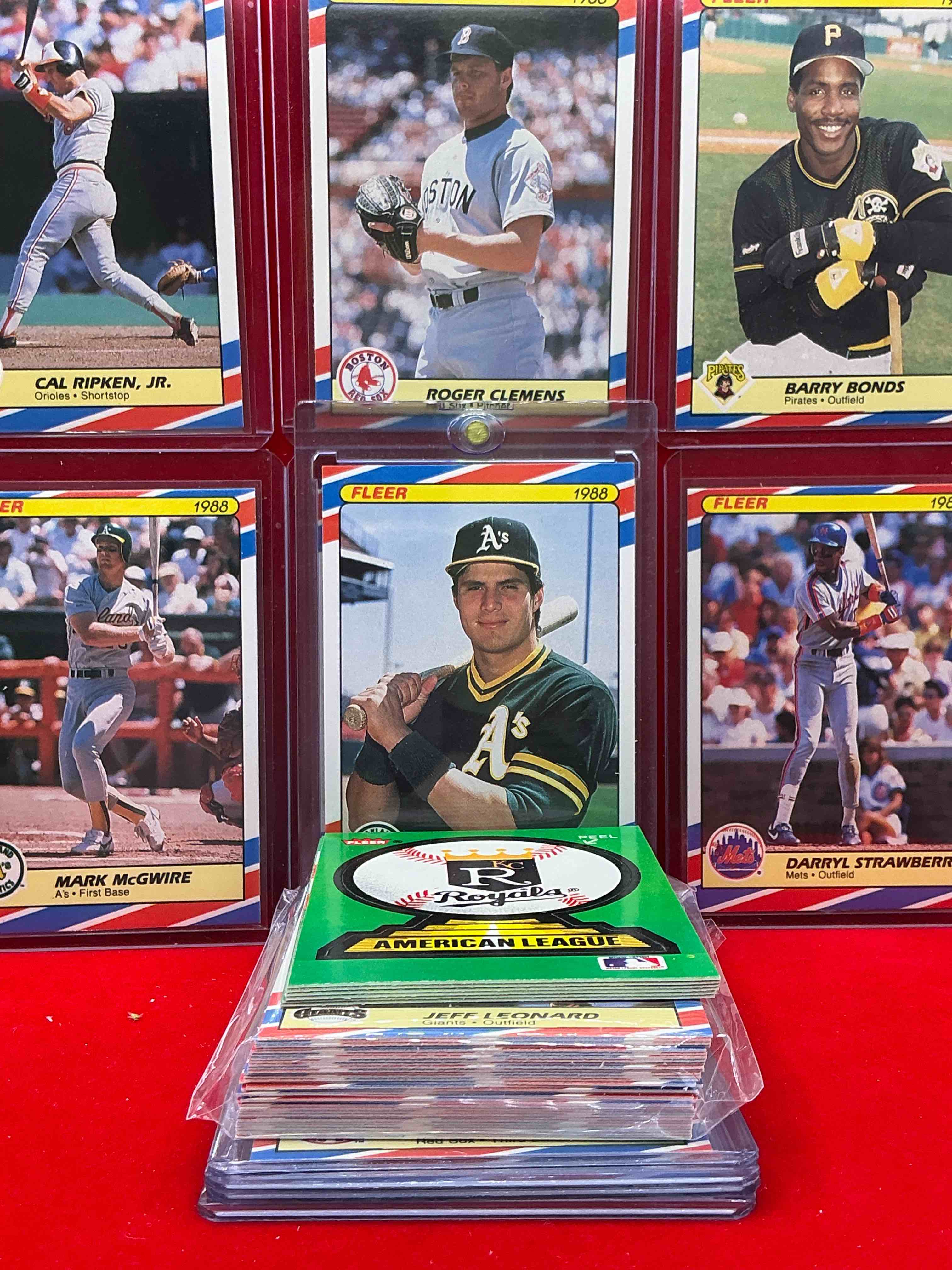 1988 baseball superstars fleer baseball cards! jose canseco, roger clemens, don mattingly, cal ripken jr & more! baseball’s best! 50 card lot, includes commons & legends alike! some of the best to ever do it!