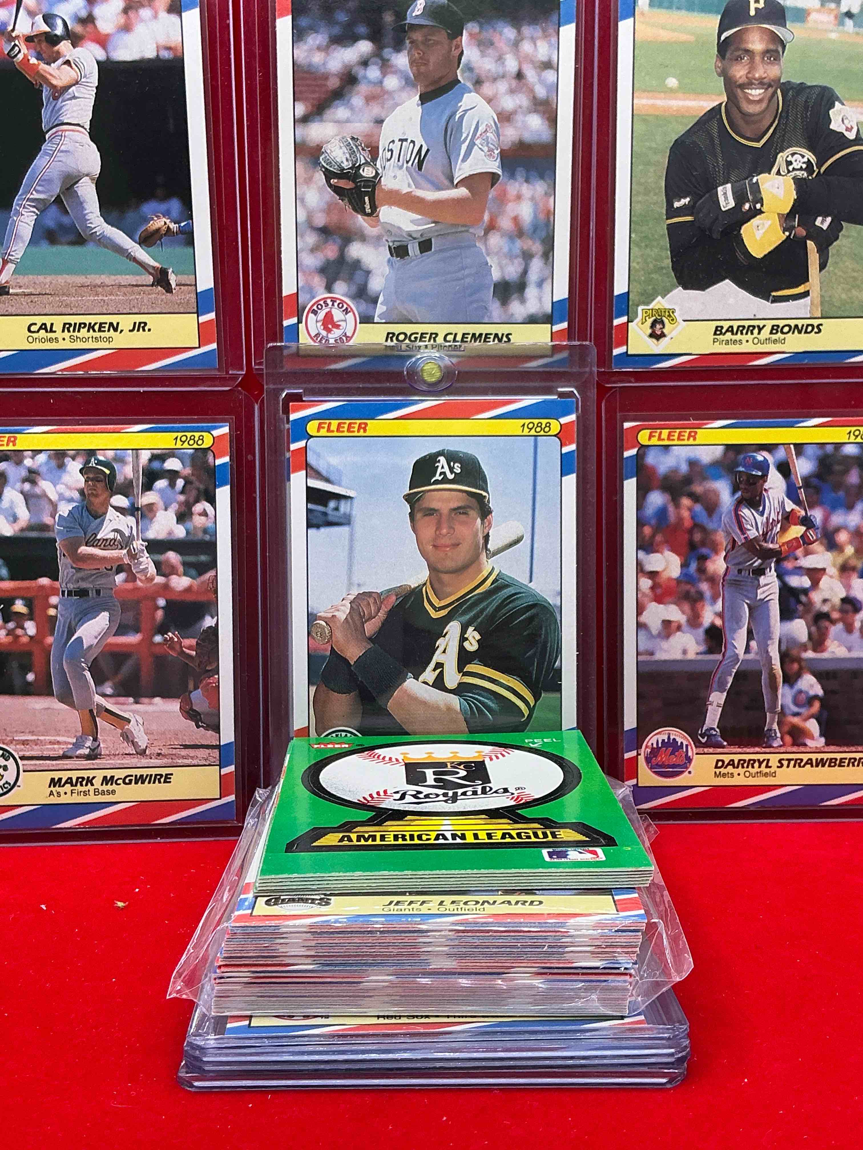 Condition photo showing New/Like New for 1988 baseball superstars fleer baseball cards! jose canseco, roger clemens, don mattingly, cal ripken jr & more! baseball’s best! 50 card lot, includes commons & legends alike! some of the best to ever do it!