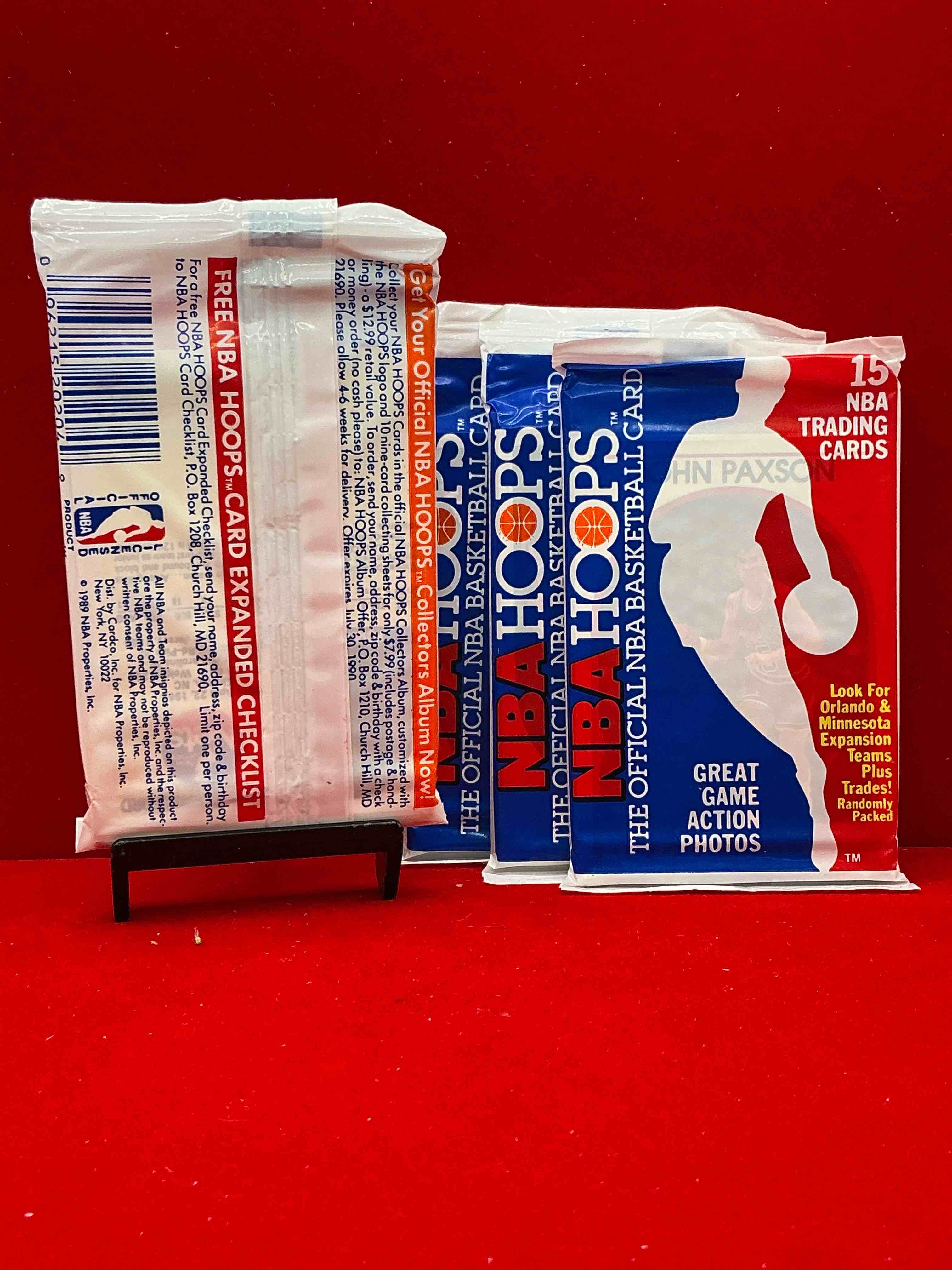 Condition photo showing New/Like New for 1989 wow valuable michael jordan?! getting very rare! 1989/90 nba hoops sealed pack, direct from original retail case! search for valuable michael jordan #200 (psa 10 value approx $200) & david robinson's only true rookie card #138 (psa 10 value $300) this year also has many other iconic cards from magic johnson, larry bird & too many others to list 1989 nba hoops has exploded in the collector market as it's the first year of nba hoops production, & only one of two sets produced in 1989 don't miss out, getting very rare!