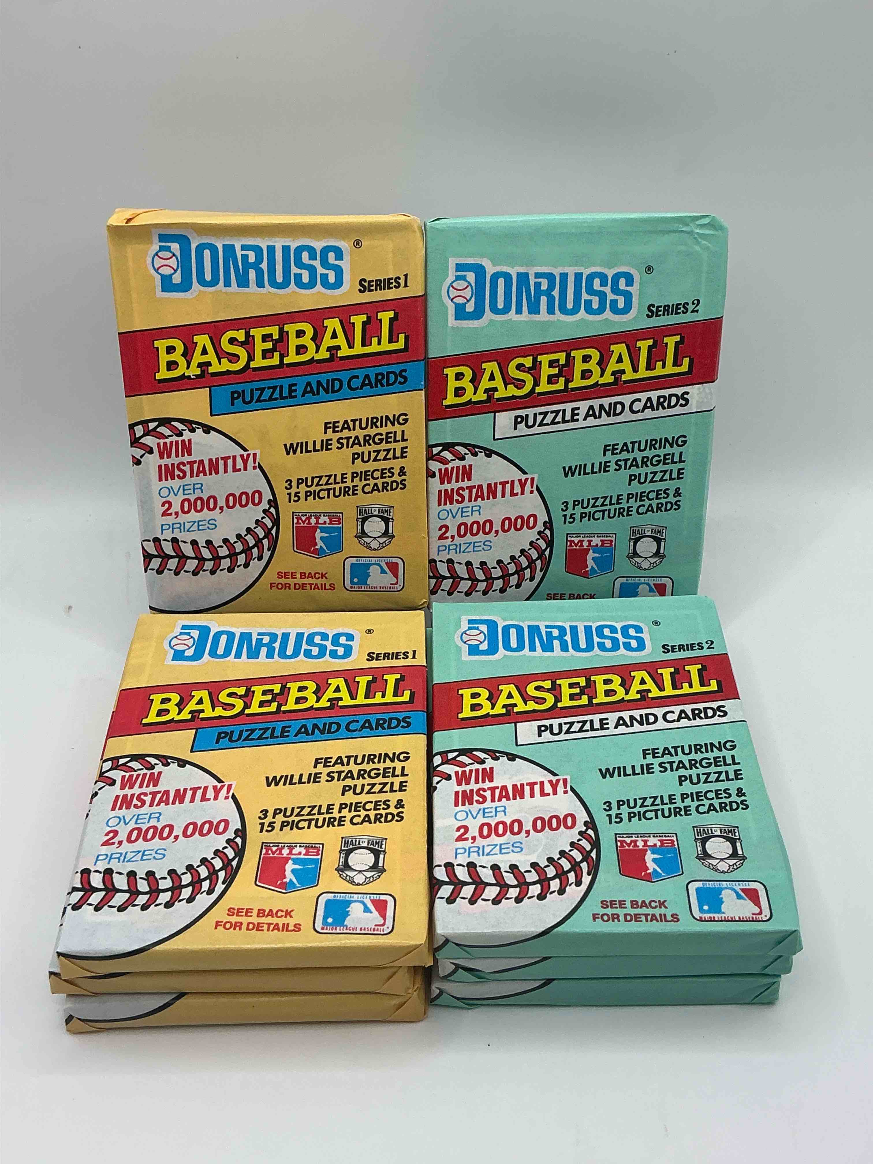 diamond kings ken griffey jr!? 1990 donruss baseball unopened wax packs, series i & ii! hard to find! straight from original box! search for possible juan gonzalez rookie card!as well as valuable ken griffey jr. cards!