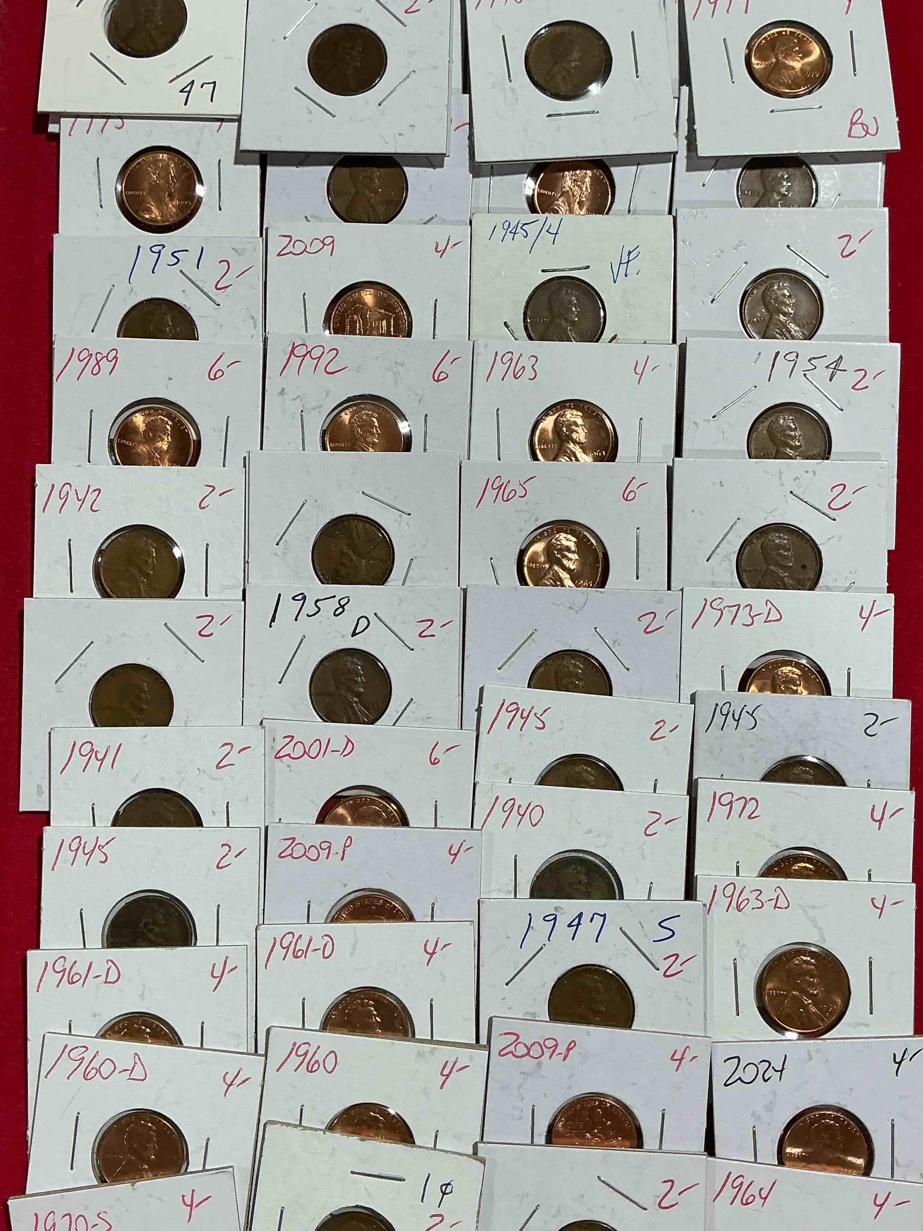 penny palooza closeout! wow! awesome pennies, vintage, antique, brilliant uncirculated & more galore! u.s. treasury has stopped making pennies forever... get ther while you can! check out this incredible closeout collectic of incredibly cool pennies spanning decades! bid is per coin/ltem & all coins encased for protection! a true smorgasbord collector's dream! each penny collection is unique & includes a mix of rare dates, multiple mint marks, antique, vintage, modern, uncirculated & more! disregard original price marks on pieces, this is a true auction closeout! an incredible opportunity for re-sellers & collectors!