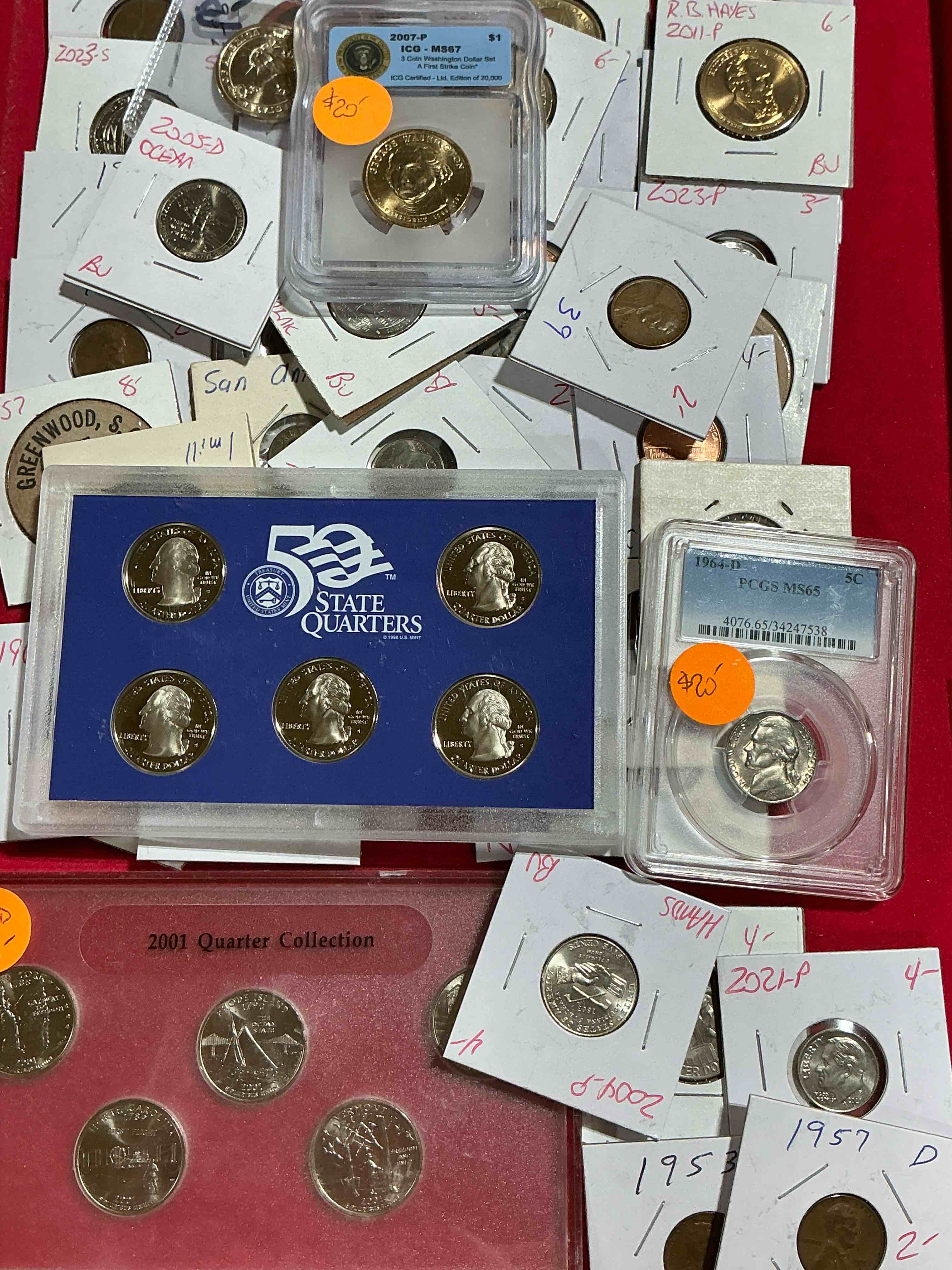 Condition photo showing Good Condition for cool coin closeout! wow! awesome u.s. coins & more, antique, vintage & modern galore! many uncirculated! check out this incredible closeout collection of incredibly cool coins & rare items spanning decades! bid is per coin/item & all coins encased for protection! a true smorgasbord collector's dream! each collection is unique and includes items such as rare antique coins, rare date coins, coin sets, modern uncirculated coins, wooden tokens, cool medallions & more! disregard original price marks on pieces, this is a true auction closeout! an incredible opportunity for re-sellers & collectors!