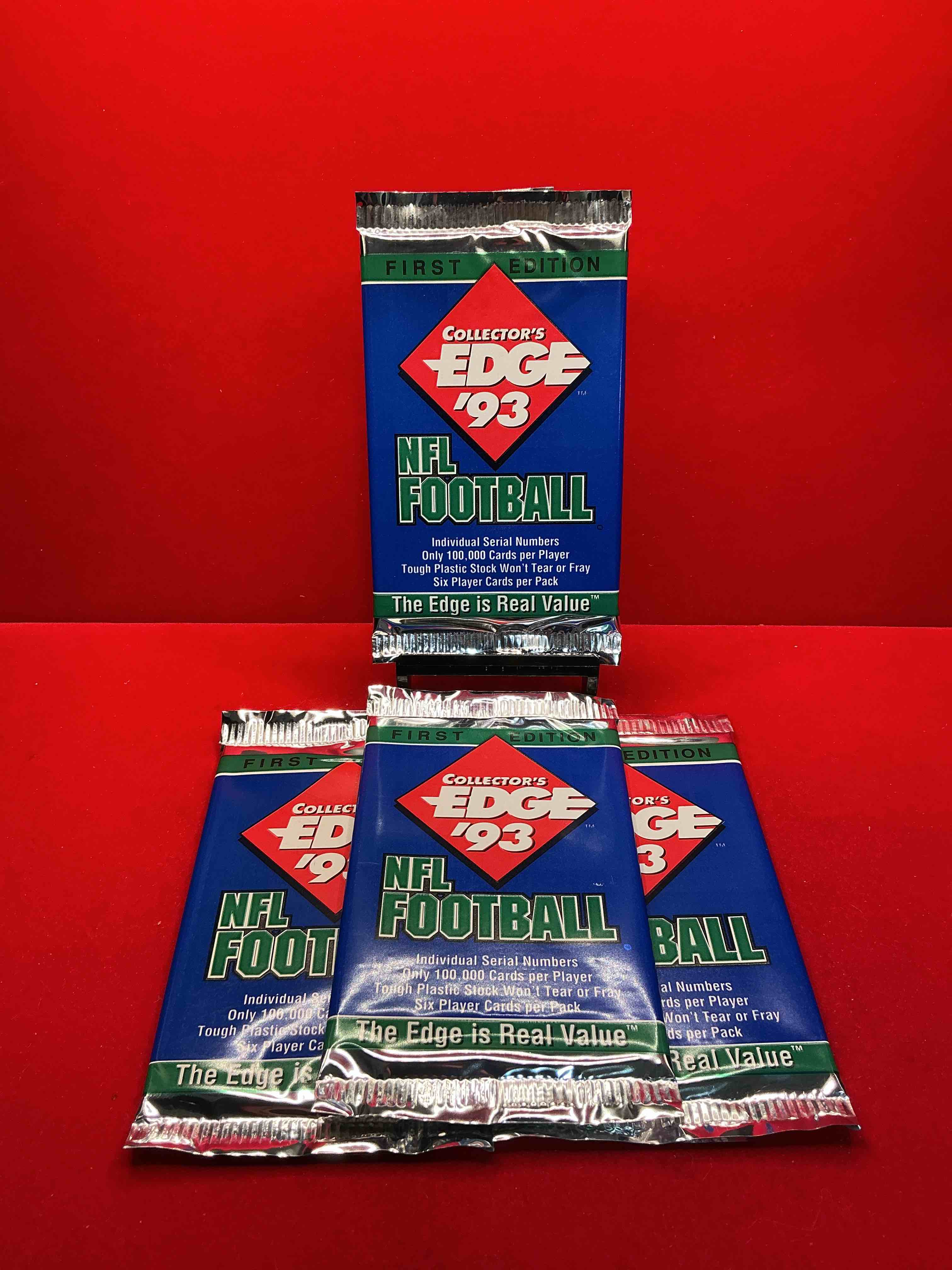 john elway autograph!? collector’s edge 1993 football packs! look for randomly inserted john elway cards, only 3000 inserted autos! legends, rookies, heroes & more!