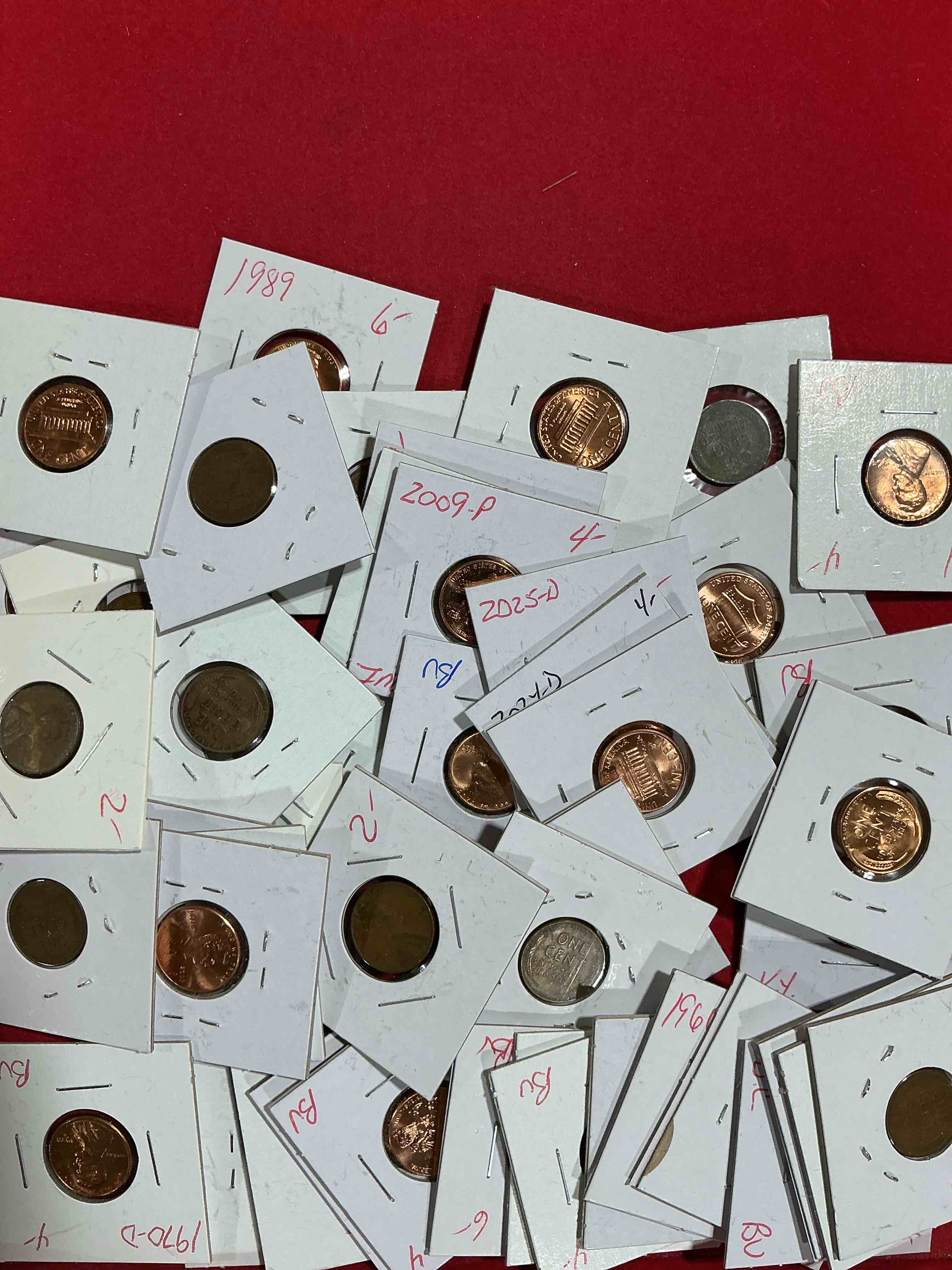 penny palooza closeout! wow! awesome pennies, vintage, antique, brilliant uncirculated & more galore! u.s. treasury has stopped making pennies forever... get ther while you can! check out this incredible closeout collectic of incredibly cool pennies spanning decades! bid is per coin/ltem & all coins encased for protection! a true smorgasbord collector's dream! each penny collection is unique & includes a mix of rare dates, multiple mint marks, antique, vintage, modern, uncirculated & more! disregard original price marks on pieces, this is a true auction closeout! an incredible opportunity for re-sellers & collectors!
