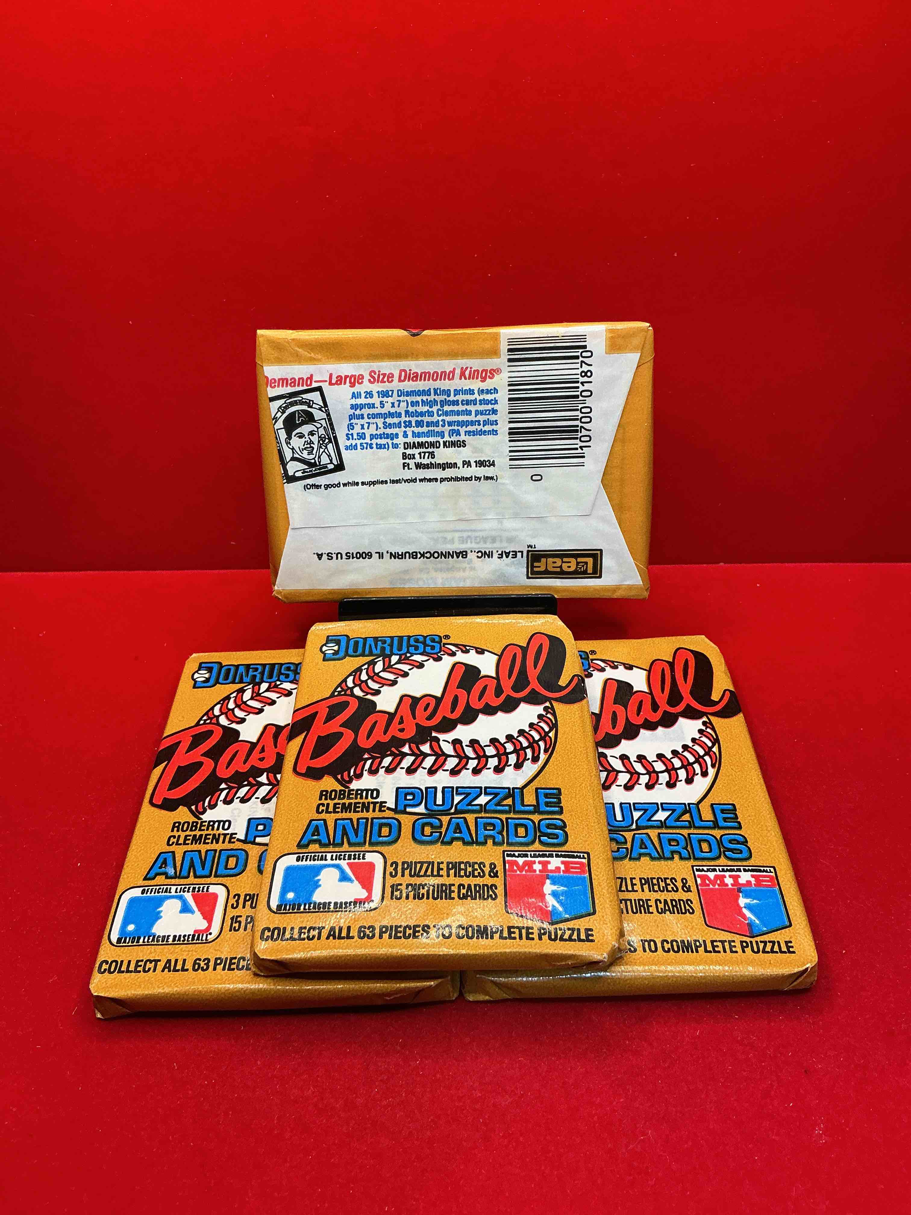 Condition photo showing New/Like New for absolutely fully loaded! 1987 donruss baseball unopened collectible sports trading card wax pack, direct from original retail case. this year is loaded with rookies! search for rookies from greg maddox (psa 10 value $200+), barry bonds (psa 10 value $150+), bo jackson (psa 10 value $175+), mark mcgwire rated rookie & more! these packs are drying up & getting very hard to find!