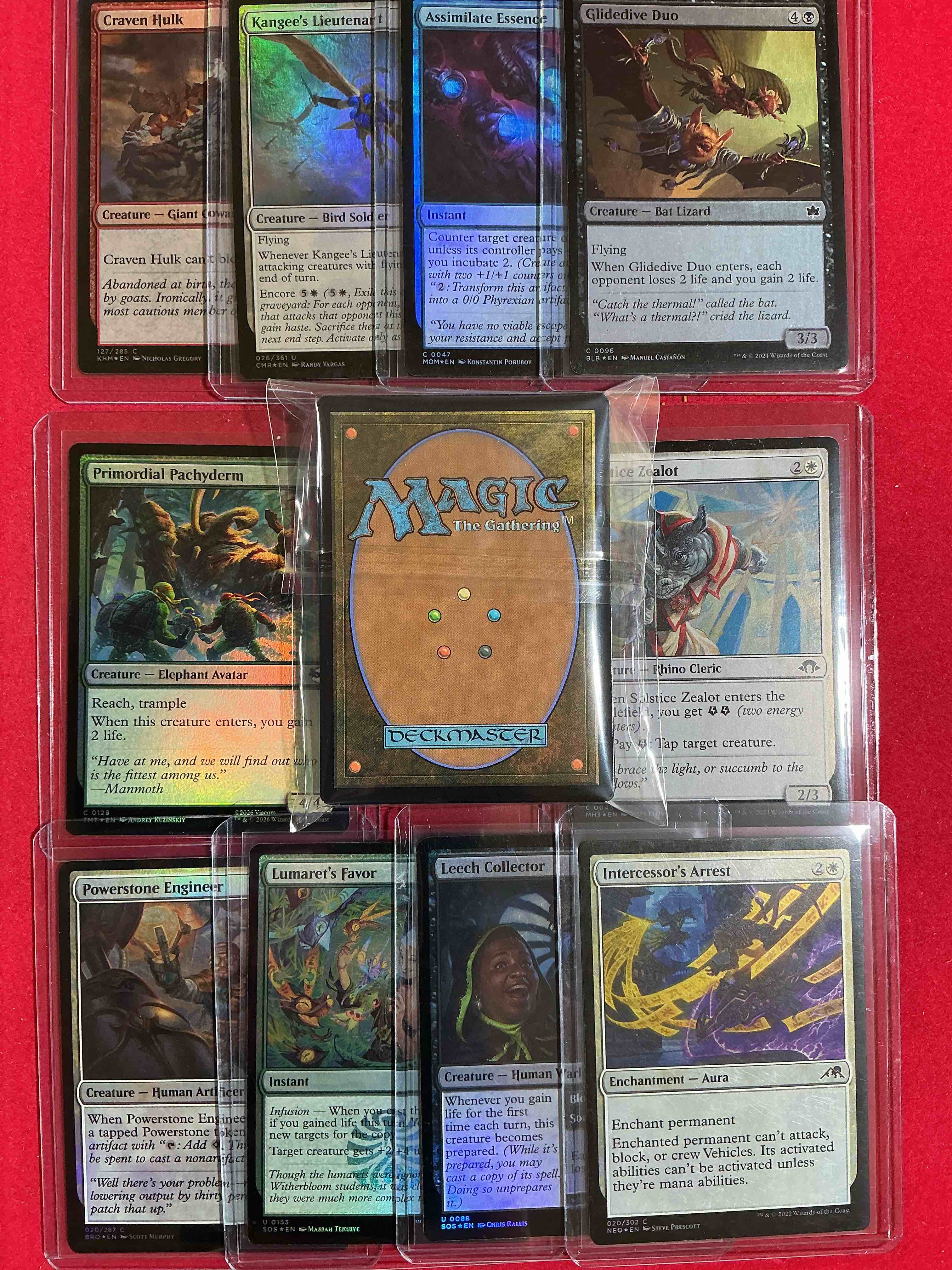 Condition photo showing New/Like New for magic the gathering 50 card lot! lot includes 10 rare or holo foil cards! all cards in excellent shape condition! a great way to join the mtg craze!