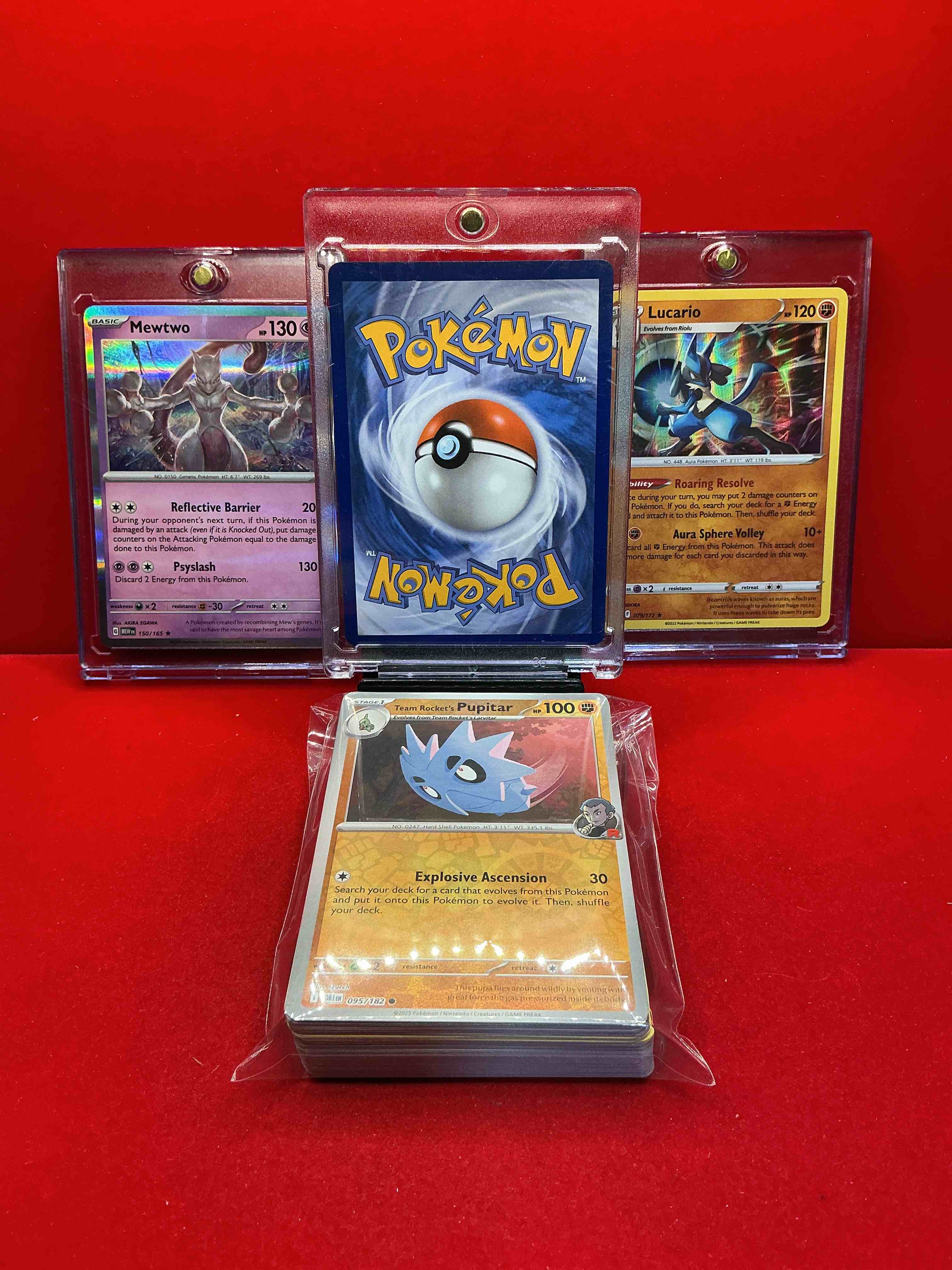 Condition photo showing New/Like New for pokémon! mega charizard x ex! mewtwo! lucario! along with 50 other pokémon heroes, holos, legends & commons- including holographic cards, cool holos & more! includes 36 non holo common/ uncommon basic & first stage cards & could even include trainers & energy too! perfect set for collectors & enthusiasts!