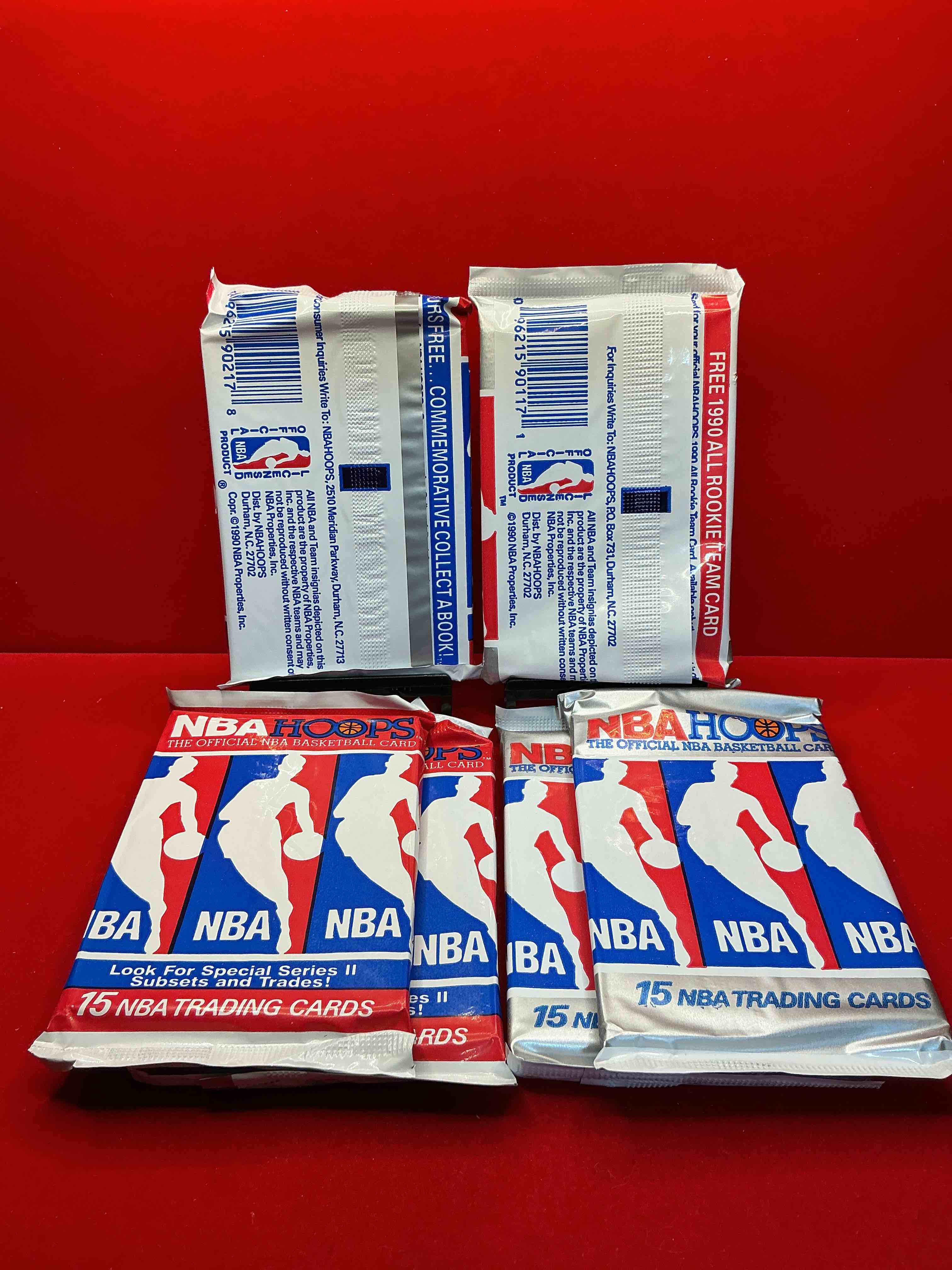 Condition photo showing New/Like New for michael jordan!? 1990/91 nba hoops series 1 & 2 unopened sealed trading collectible sports card pack, direct from original sealed retail case! search for early michael jordan #65 (psa 10 value $550), jordan all star card, & too many other nice cards to list!