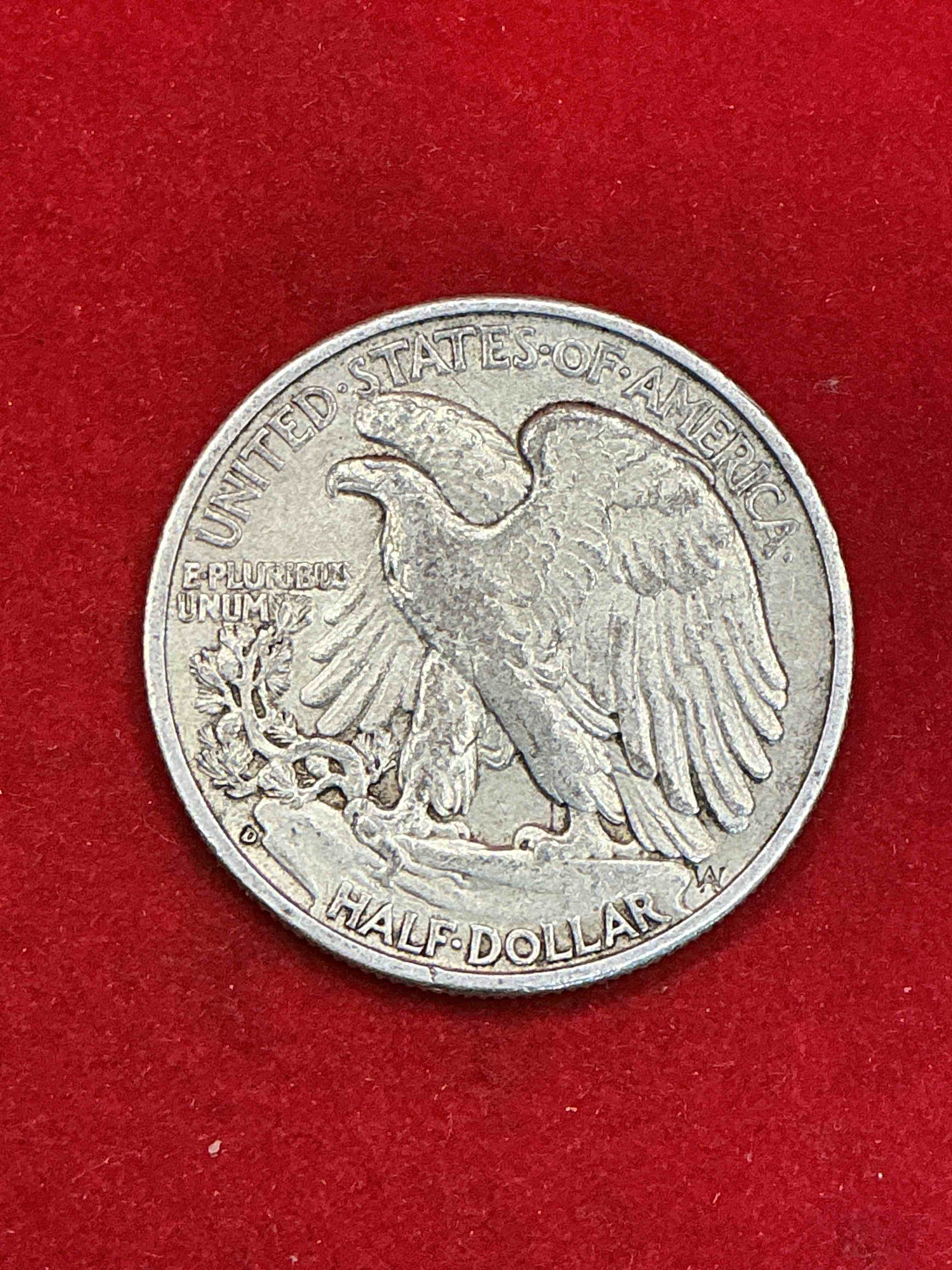 Condition photo showing Good Condition for world war ii era silver! antique u.s. silver! liberty walking silver fine u.s. silver half dollar from 1941! this striking half dollars were minted from 1916-1947 & have become some of the most collectible coins in history! here is a striking appears uncirculated example from 1943! liberty walking coins are 90% fine u.s. silver, a great investment in precious metal!