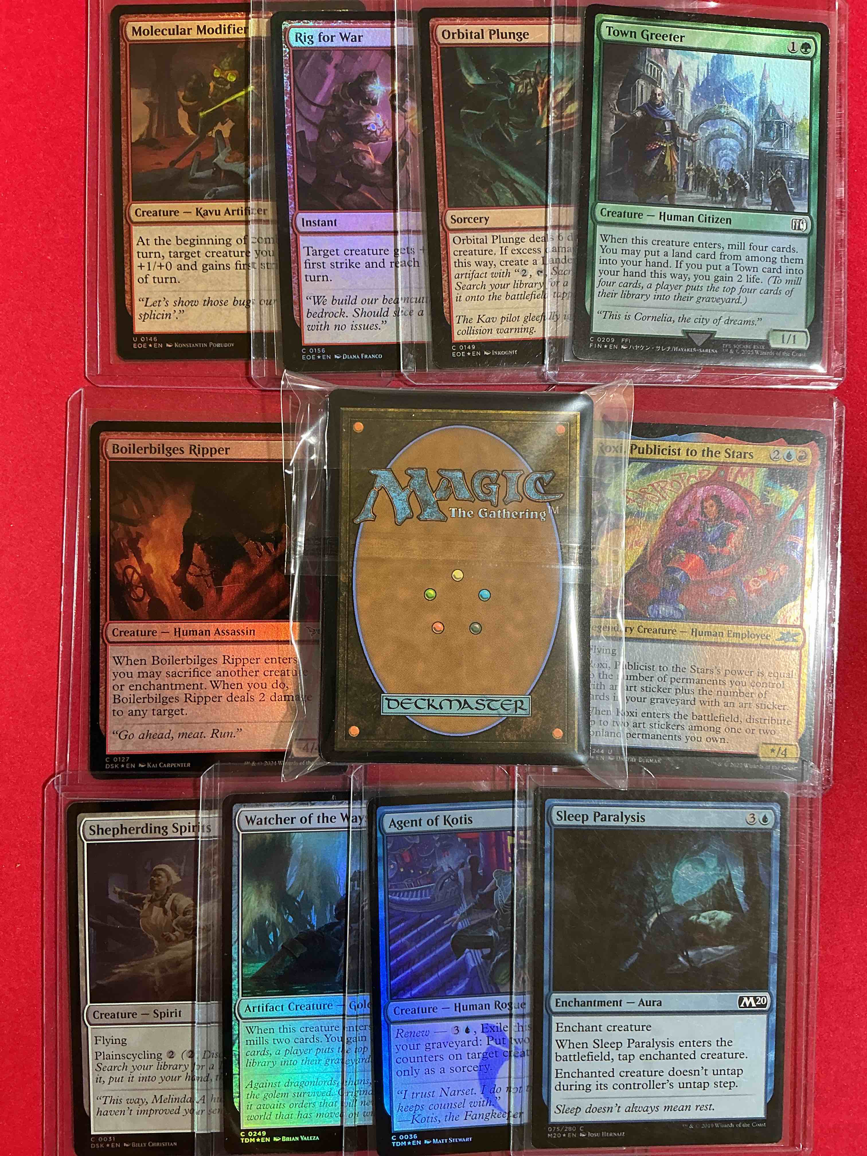 Condition photo showing New/Like New for magic the gathering 50 card lot! lot includes 10 rare or holo foil cards! all cards in excellent shape condition! a great way to join the mtg craze!