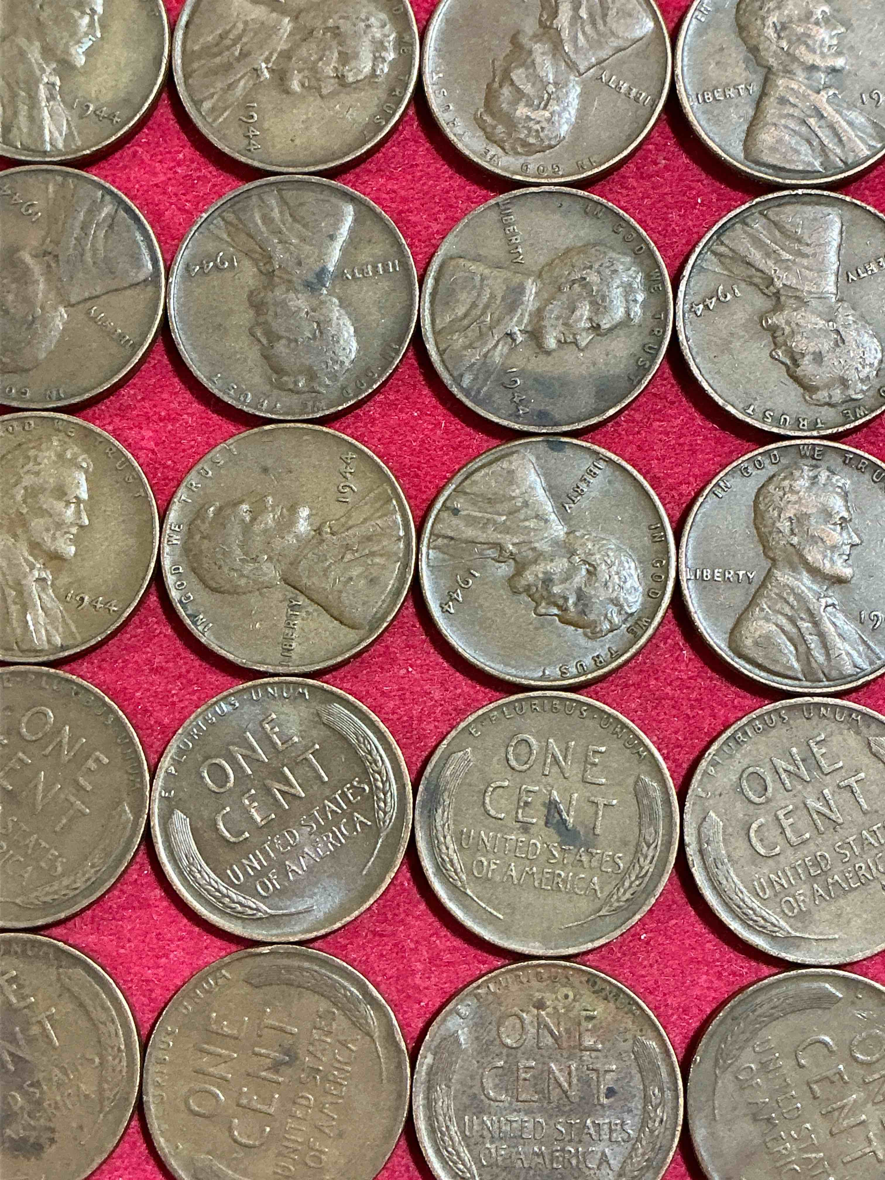 Condition photo showing Good Condition for 1944 calling world war 2 buffs!  1944 d-day era wheat pennies!  d-day was june 6th, 1944 & was one of the most significant battles of wwii! own pieces of this era with these genuine 1944 wheat pennies in nice condition!  