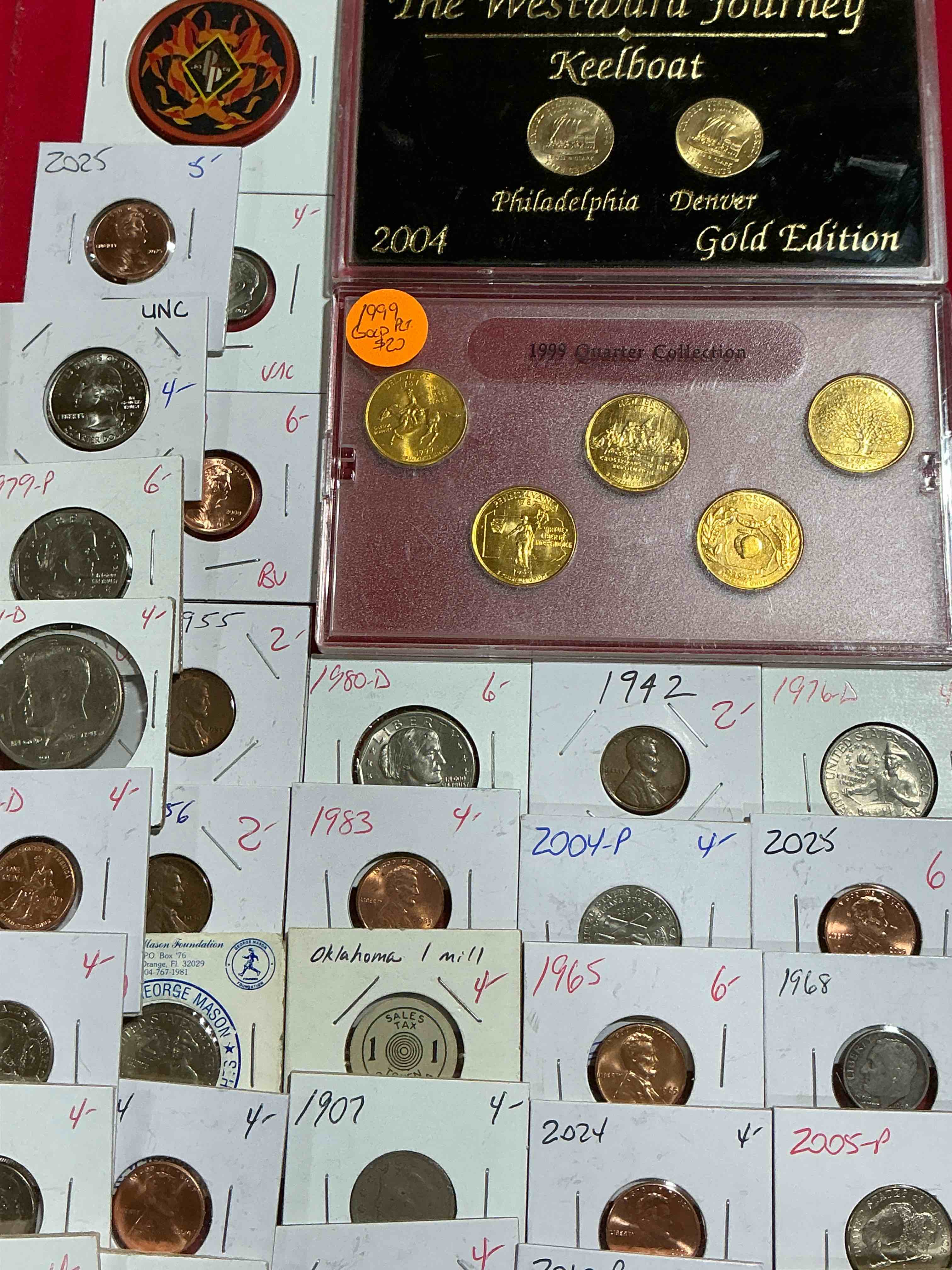 Condition photo showing Good Condition for cool coin closeout! wow! awesome u.s. coins & more, antique, vintage & modern galore! many uncirculated! check out this incredible closeout collection of incredibly cool coins & rare items spanning decades! bid is per coin/item & all coins encased for protection! a true smorgasbord collector's dream! each collection is unique and includes items such as rare antique coins, rare date coins, coin sets, modern uncirculated coins, wooden tokens, cool medallions & more! disregard original price marks on pieces, this is a true auction closeout! an incredible opportunity for re-sellers & collectors!