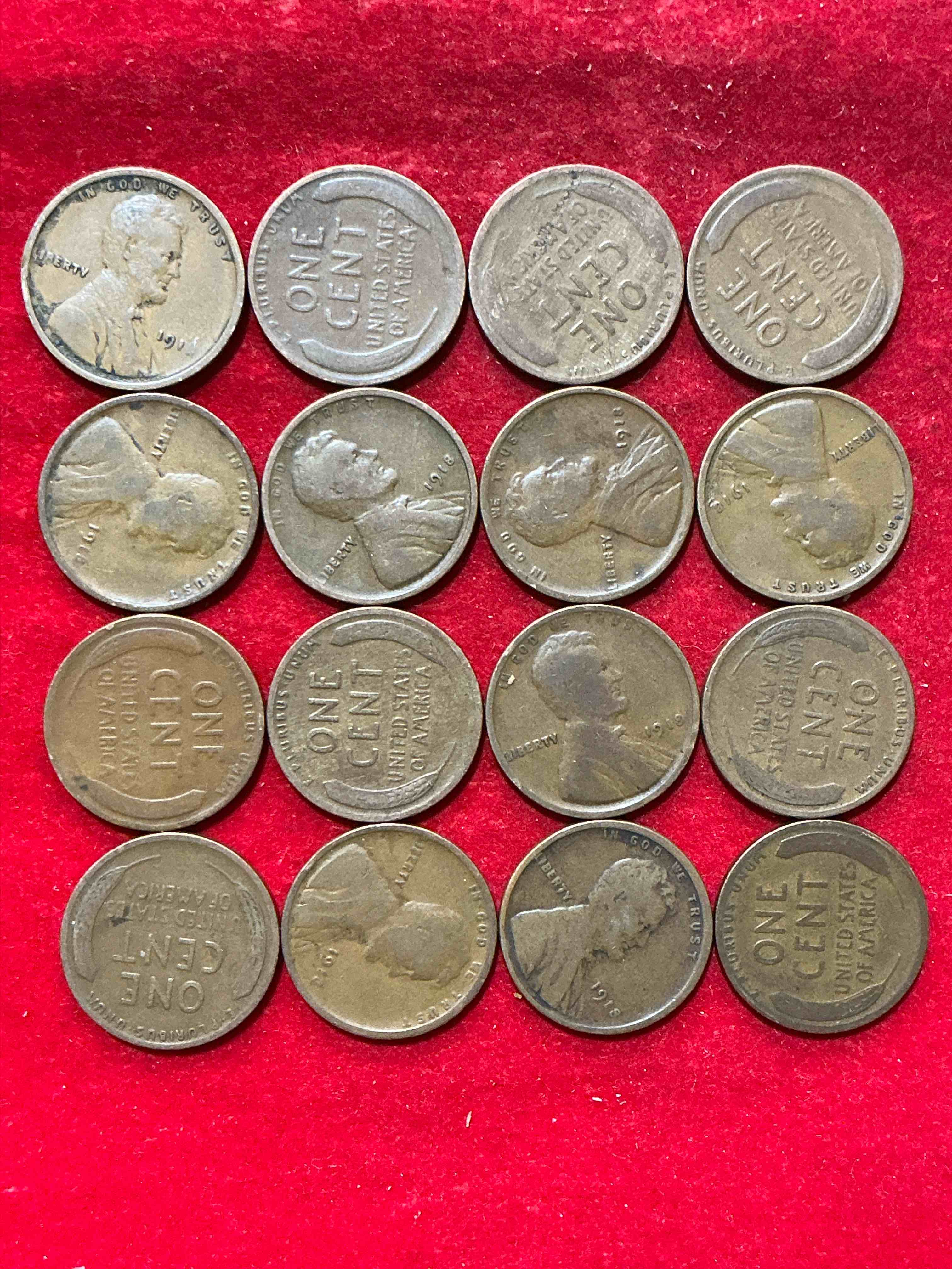 Condition photo showing Good Condition for 1918 wheat pennies, veterans take notice! military action of world war one ended with armistice day nov 11, 1918! armistice day eventually became veterans day. own pieces of this era with these rare 1918 world war one era lincoln wheat cent pennies! hard to find & great for world war one buffs!