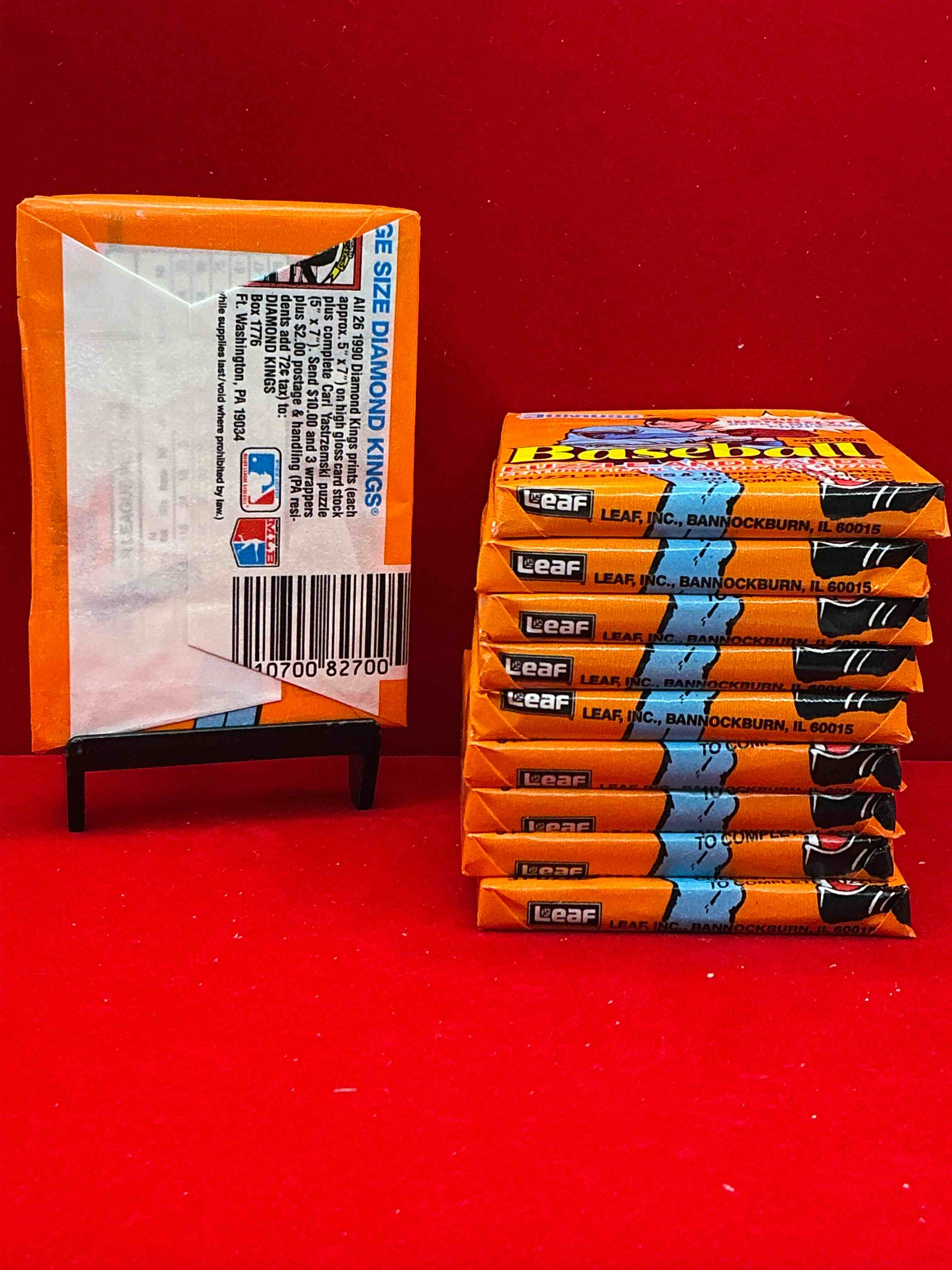 Condition photo showing New/Like New for diamond kings ken griffey jr!? 1990 donruss baseball unopened wax packs! hard to find! straight from original box! search for possible juan gonzalez rookie card!as well as valuable ken griffey jr. cards!