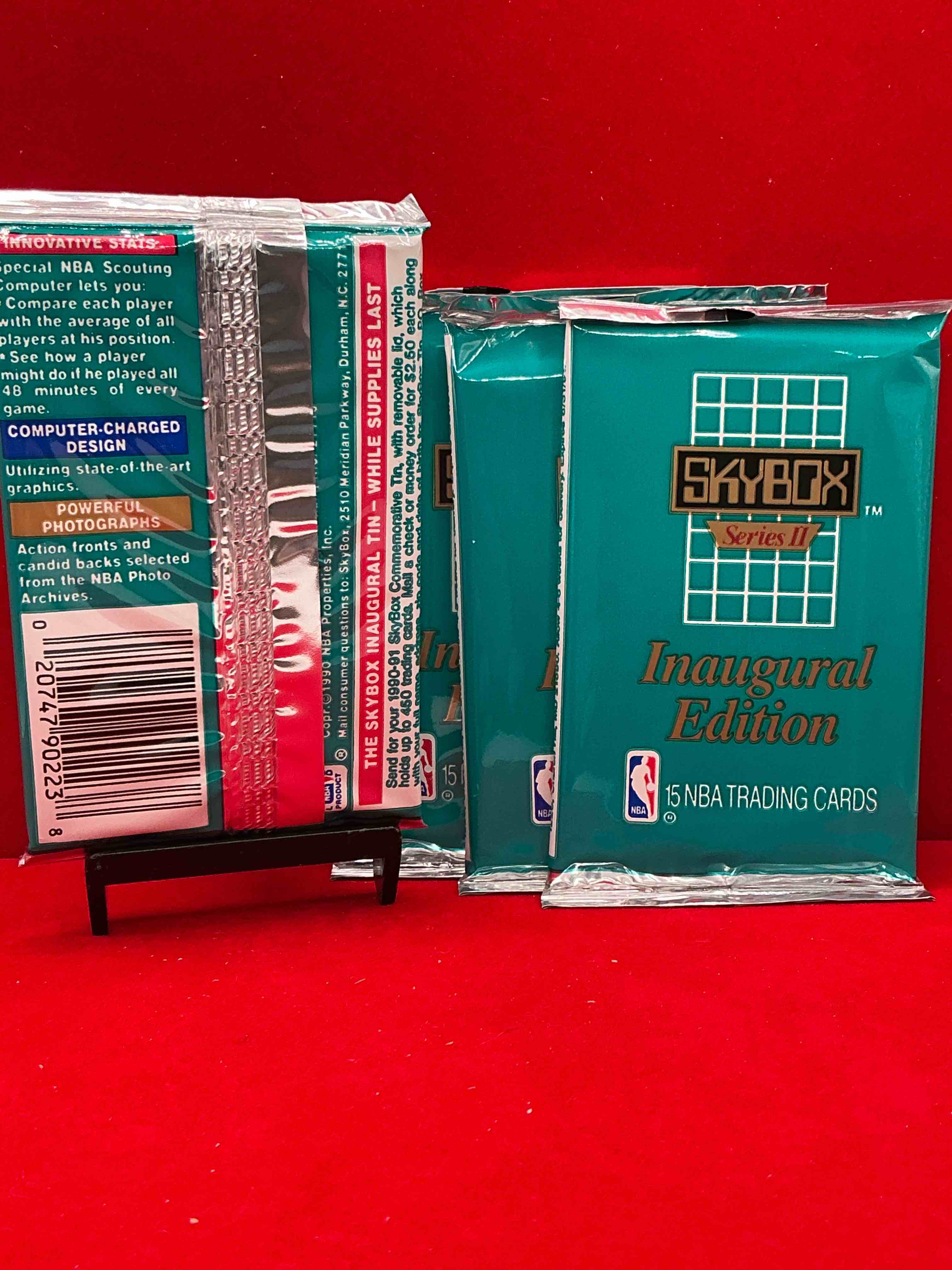 Condition photo showing New/Like New for let the search begin! mj, magic, bird & more! basketball bonanza! 1990-91 nba skybox series ii unopened sports card & collectible packs! direct from original box!search for valuable michael jordan, larry bird & magic johnson cards!