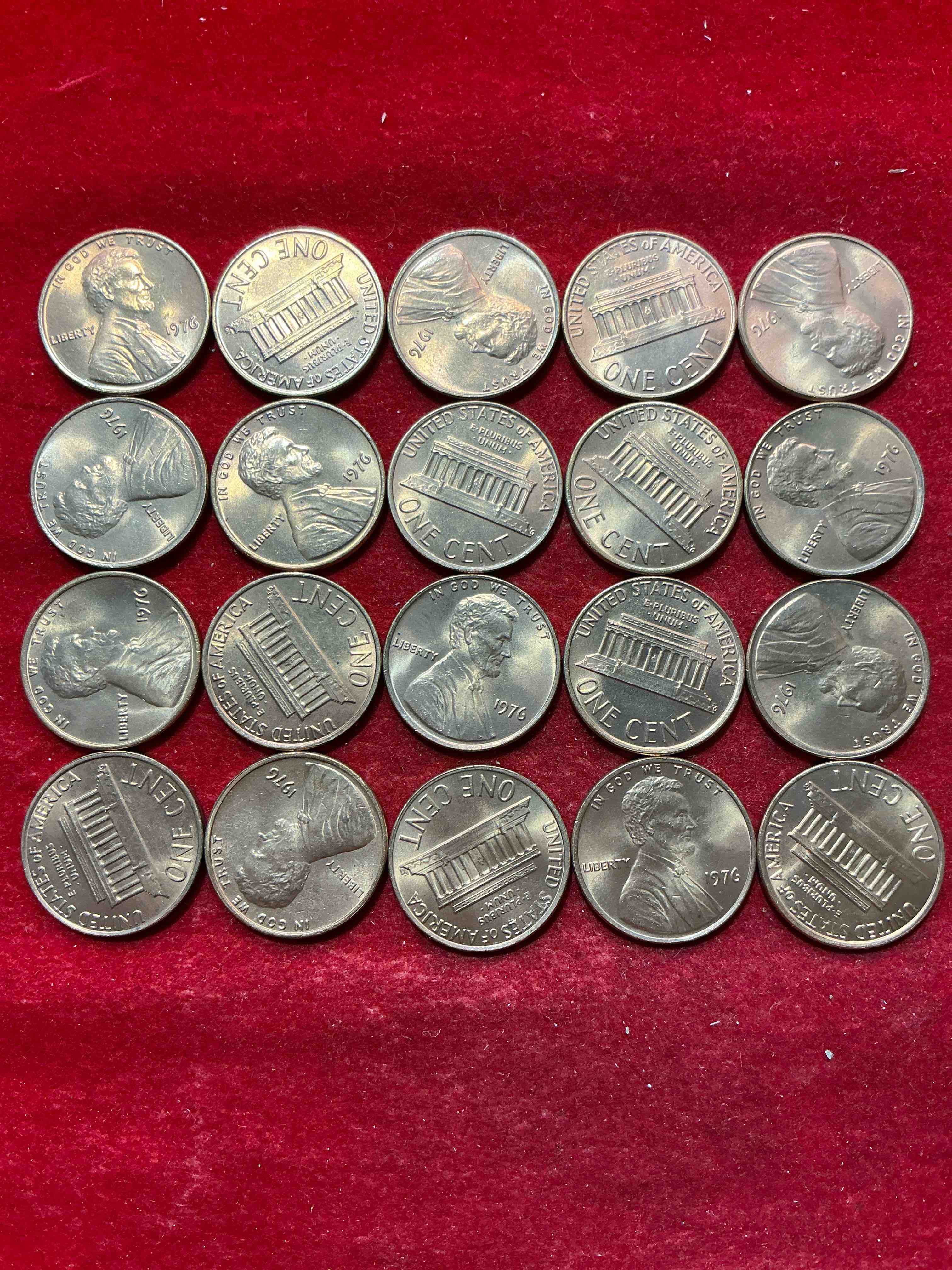 Condition photo showing New/Like New for 1976 brilliant uncirculated america 200 year anniversary pennies! celebrate america’s bicentennial with the unc brilliant 1976 pennies, direct from the original bank rolls! these pennies have not seen the light of day since 1976, wow! serious collector items!