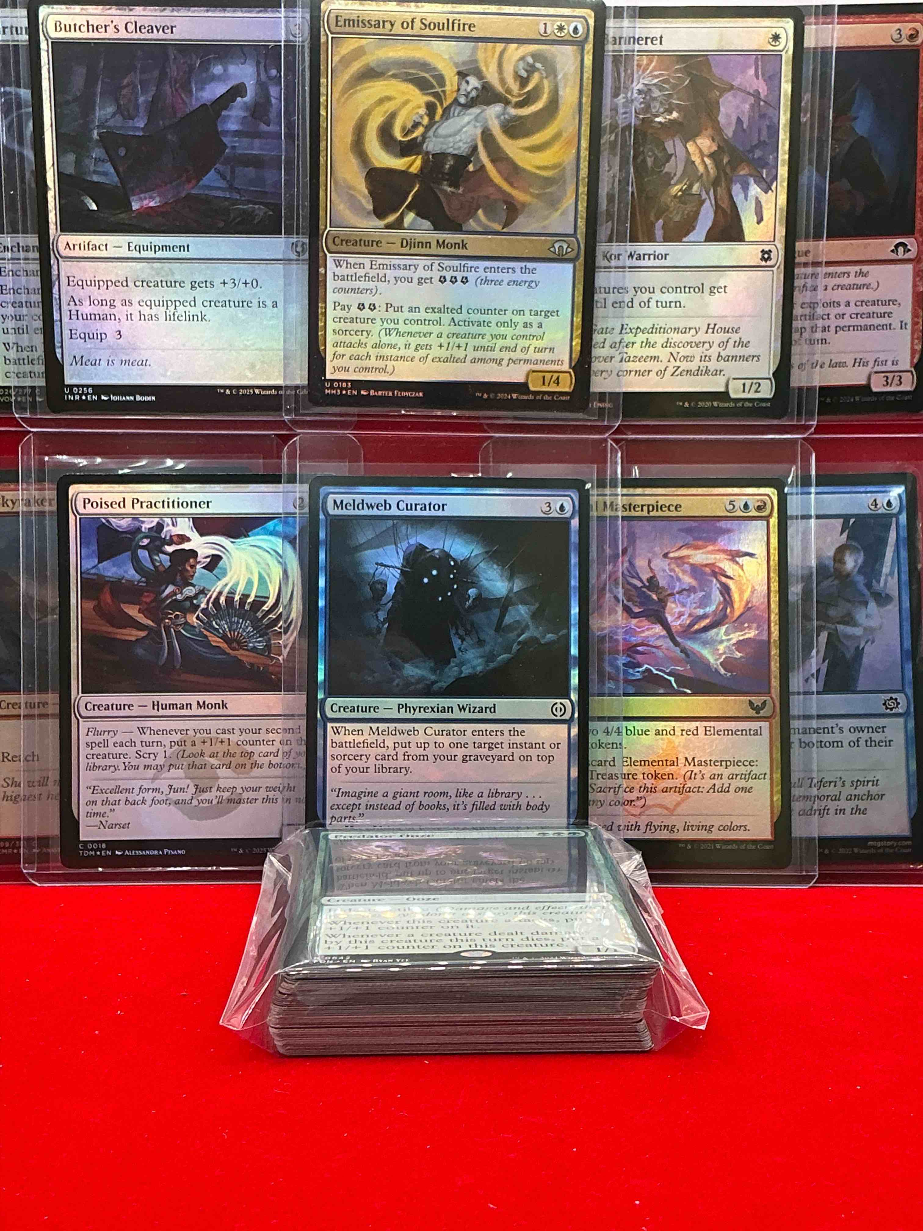 Condition photo showing New/Like New for magic the gathering 50 card lot! lot includes 10 rare or holo foil cards! all cards in excellent shape condition! a great way to join the mtg craze!