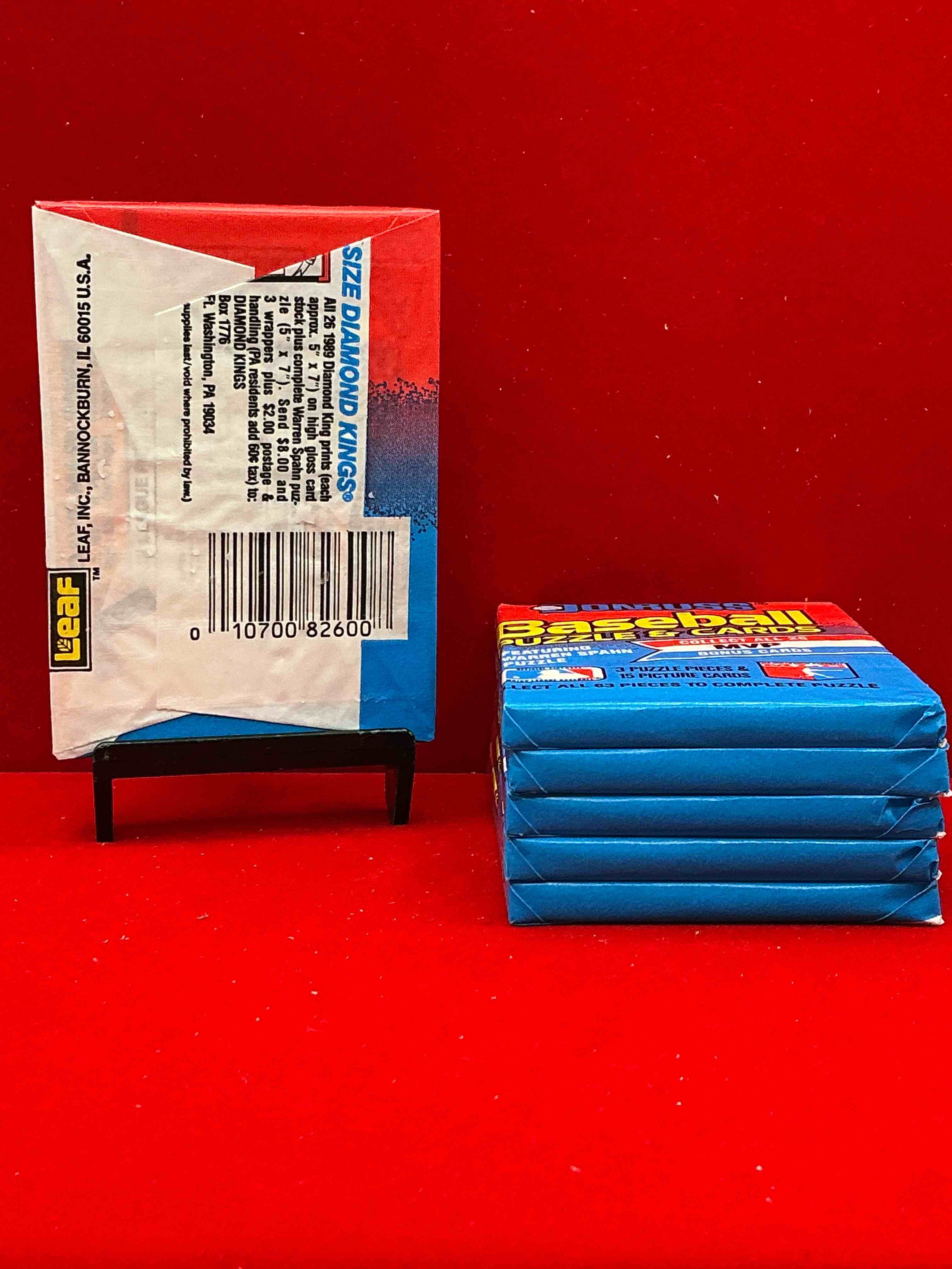 Condition photo showing New/Like New for ken griffey jr & randy johnson rookies!? 1989 donruss baseball unopened sports card wax packs! direct from original retail case! search for valuable ken griffey jr. & randy johnson rookie cards as well as valuable bo jackson