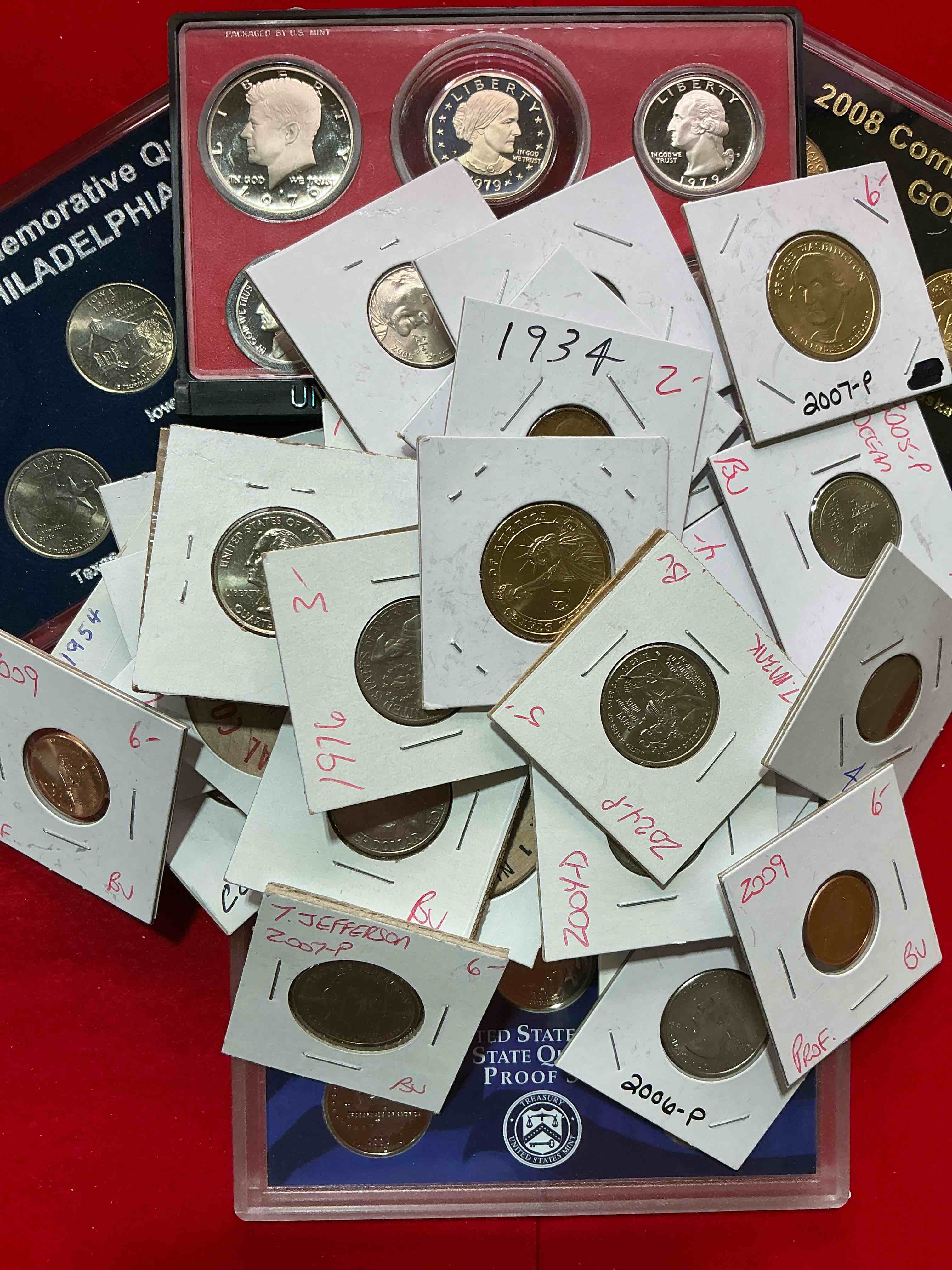 cool coin closeout! wow! awesome u.s. coins & more, antique, vintage & modern galore! many uncirculated! check out this incredible closeout collection of incredibly cool coins & rare items spanning decades! bid is per coin/item & all coins encased for protection! a true smorgasbord collector's dream! each collection is unique and includes items such as rare antique coins, rare date coins, coin sets, modern uncirculated coins, wooden tokens, cool medallions & more! disregard original price marks on pieces, this is a true auction closeout! an incredible opportunity for re-sellers & collectors!