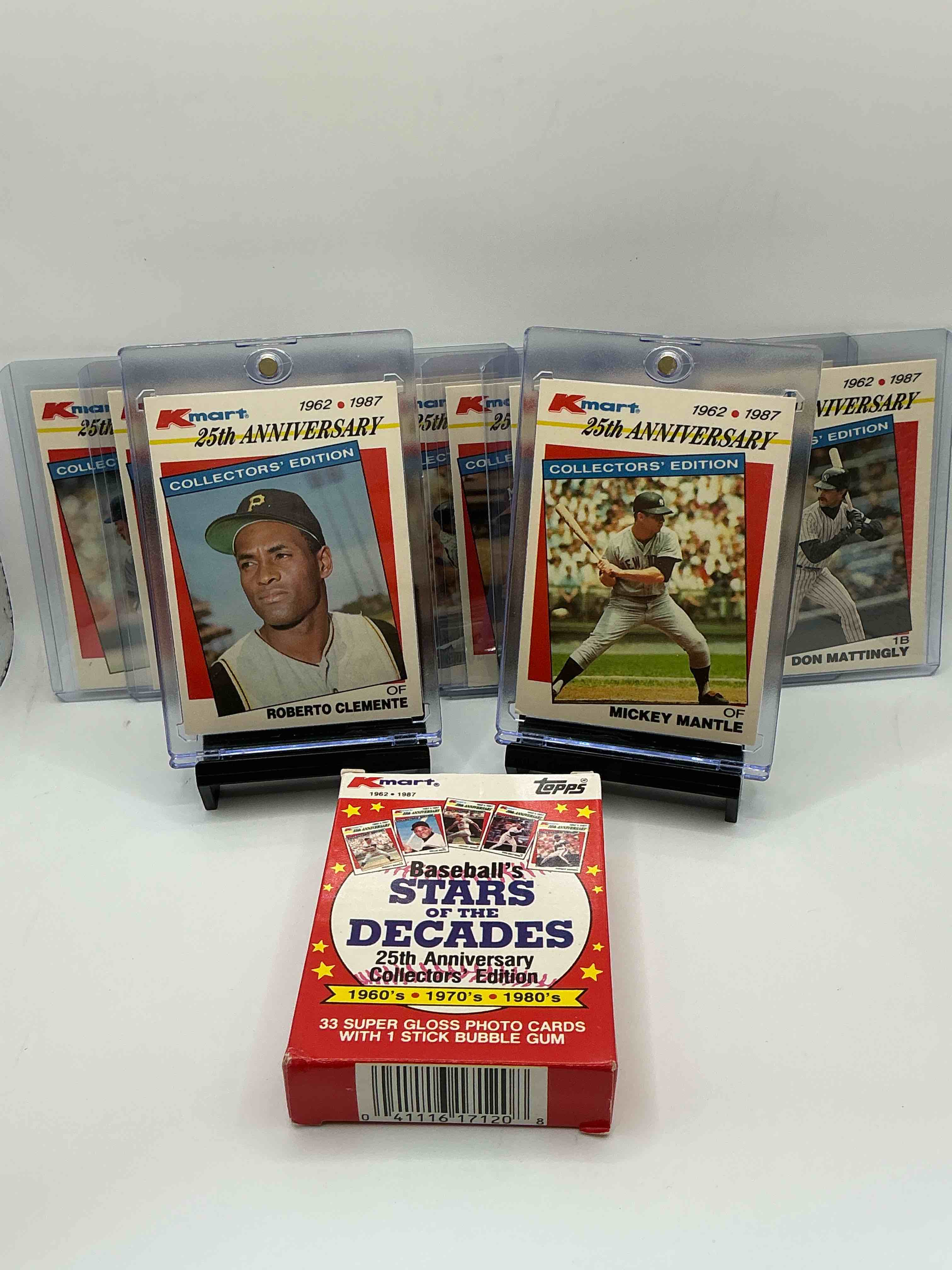 Condition photo showing New/Like New for baseball fans rejoice! k-mart exclusive 25th anniversary collector’s edition “baseball’s stars of the decades” set! all the best players from the 60’s, 70’s & 80’s all in one place! wow!