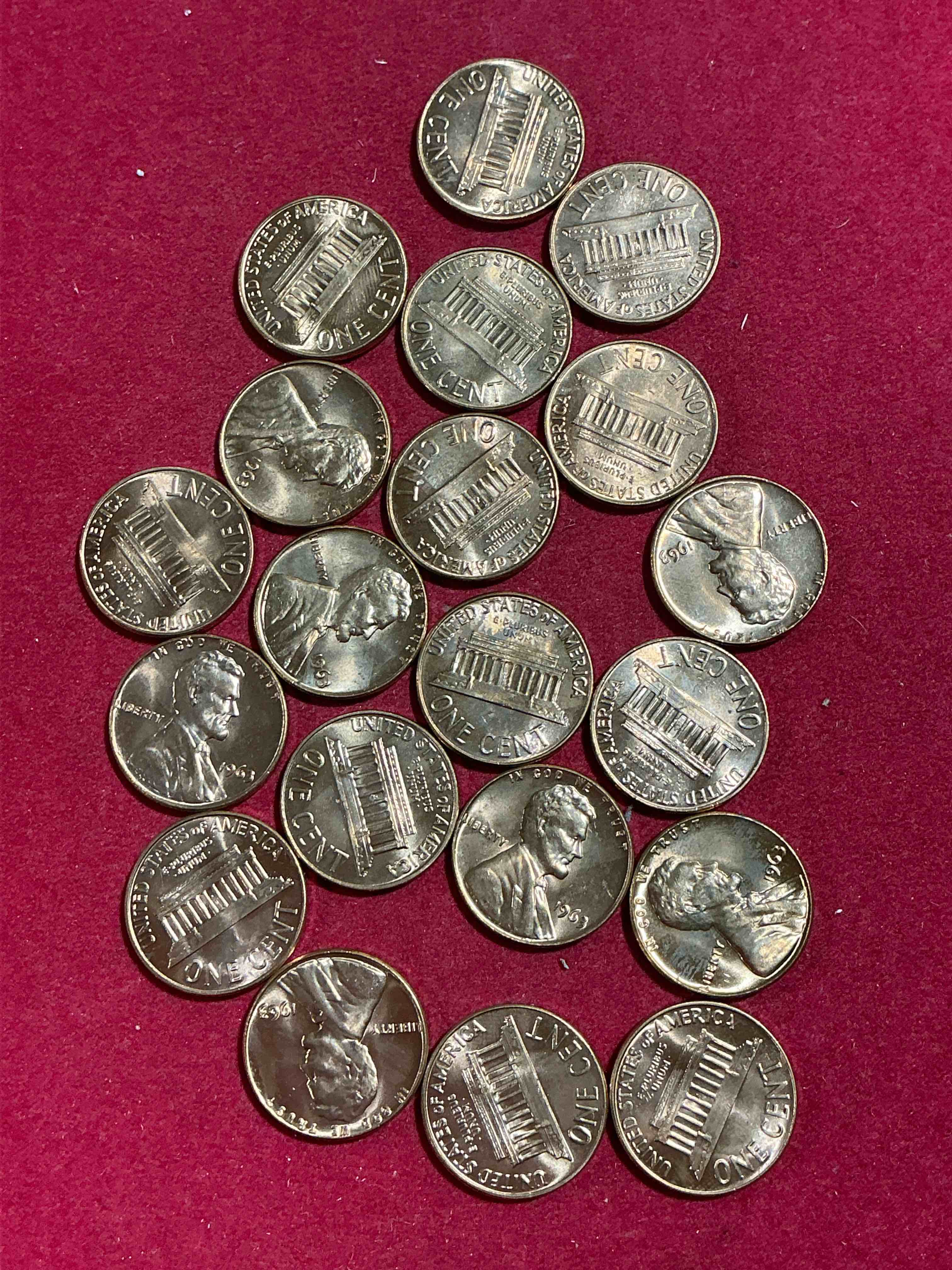 Condition photo showing Good Condition for 1963 "i have a dream" era brilliant uncirculated wheat pennies! these 1963 pennies are direct from the original treasury rolls & haven't seen the light of day since 1963! dr. martin luther king famously gave his "i have a dream" speech on aug 28, 1963. own pieces of this era with these incredible pieces of history!